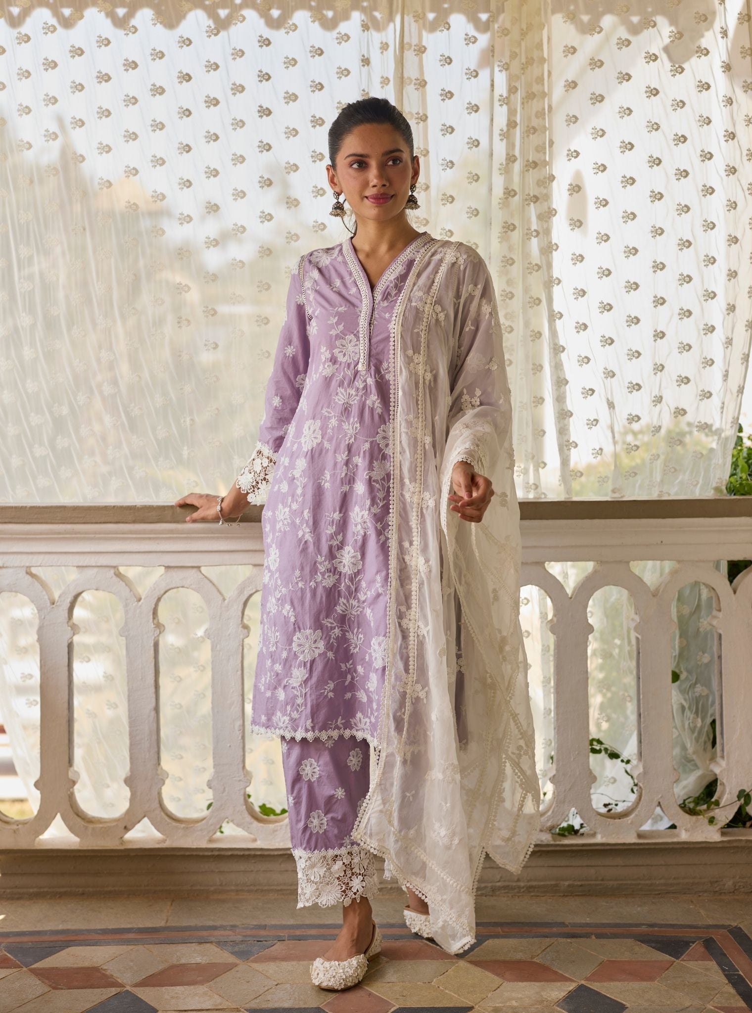 Roli Supima Cotton Lavender Kurta Set