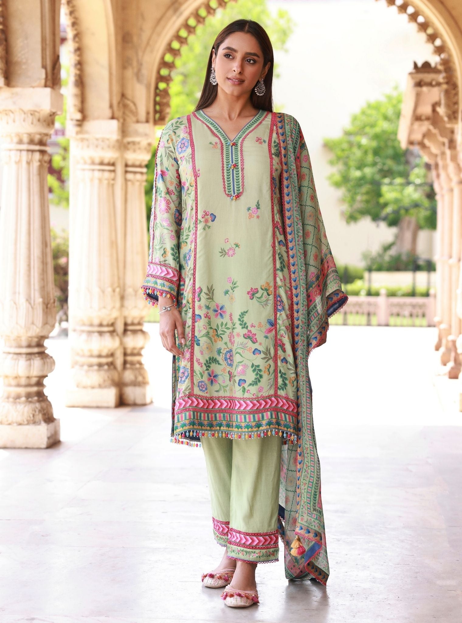 Lelita Green Lawn Kurta Set