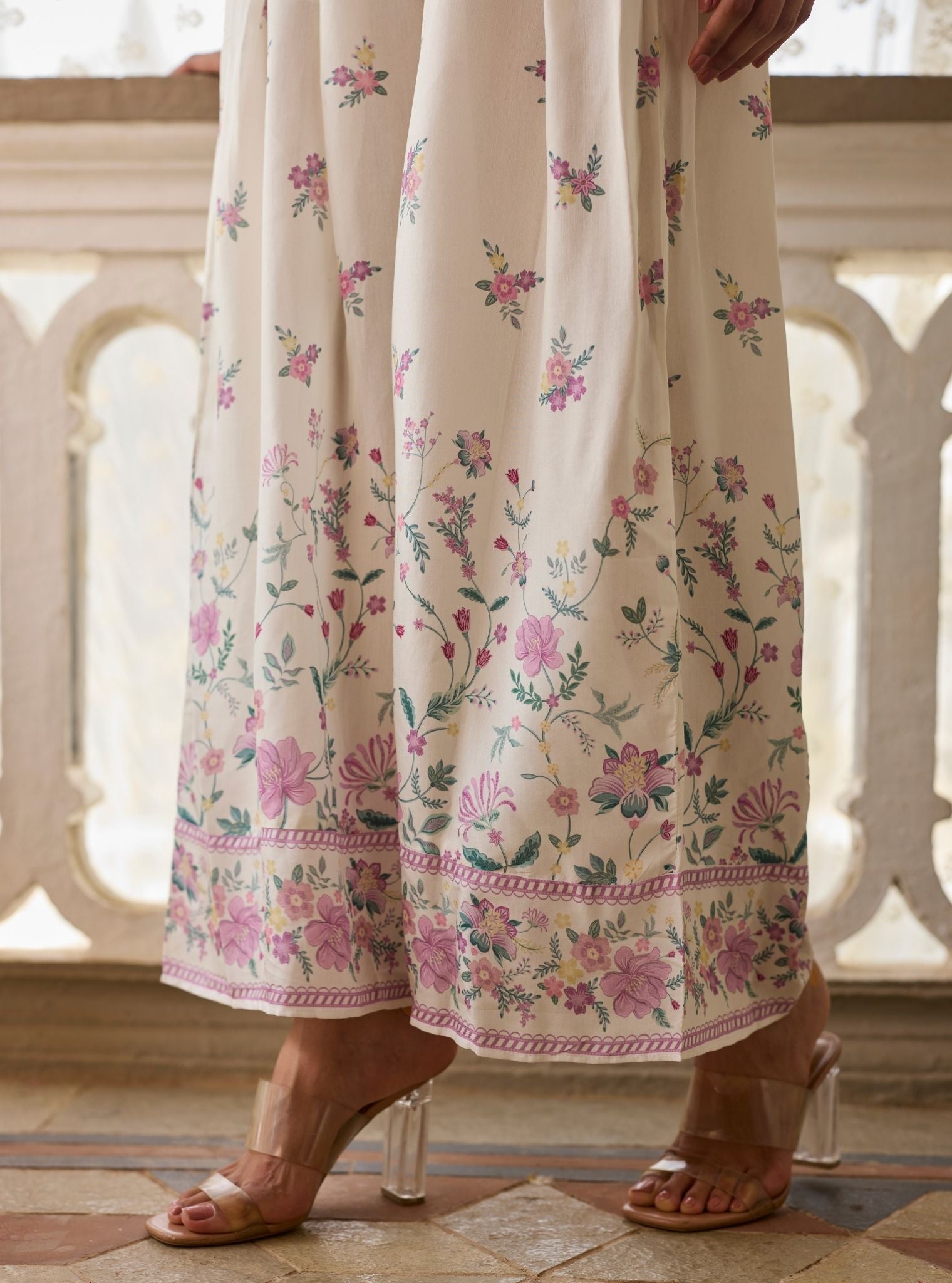 Desi Lawn Off White Jacket Set