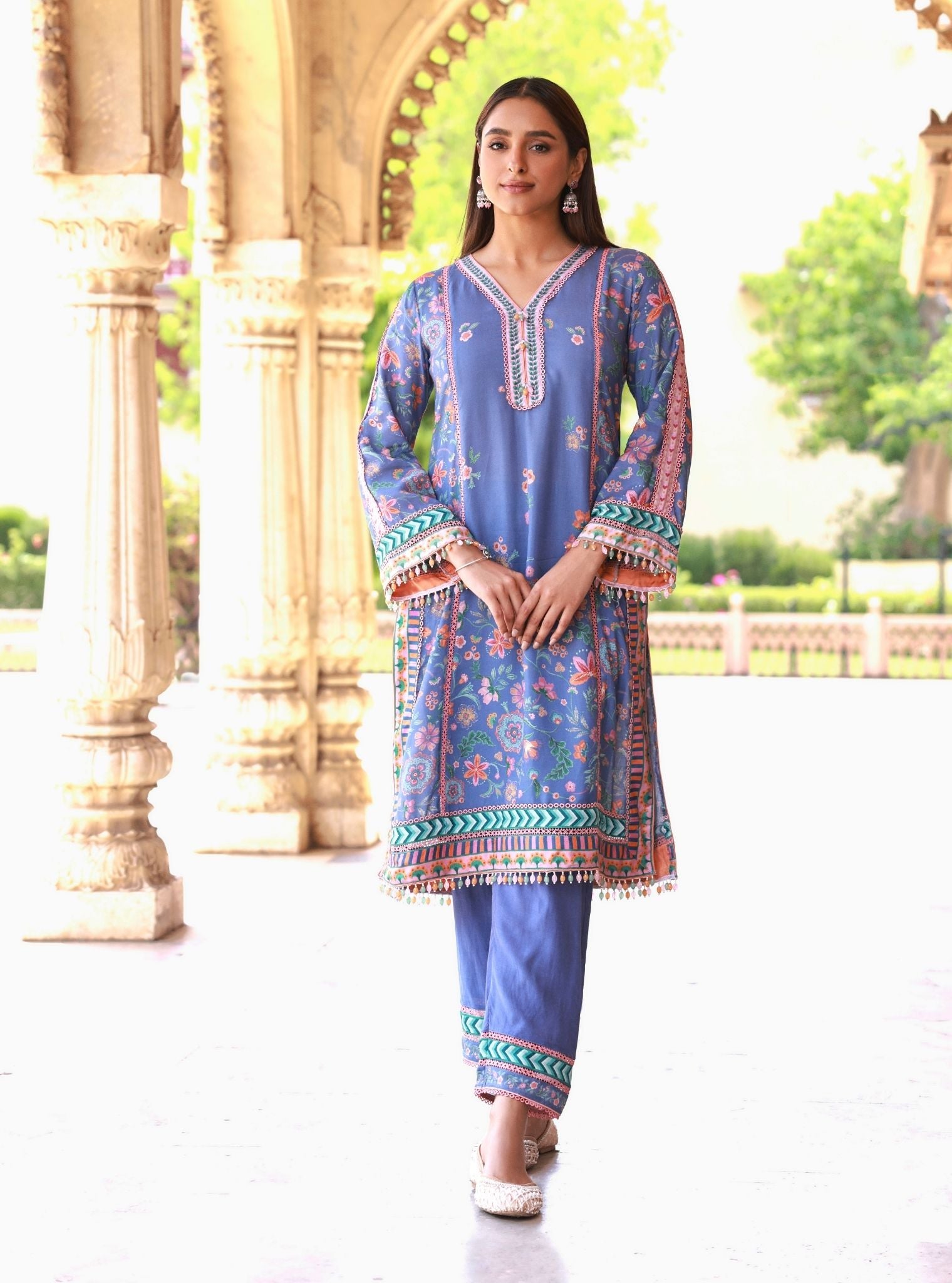 Lelita Steel Blue Kurta Set
