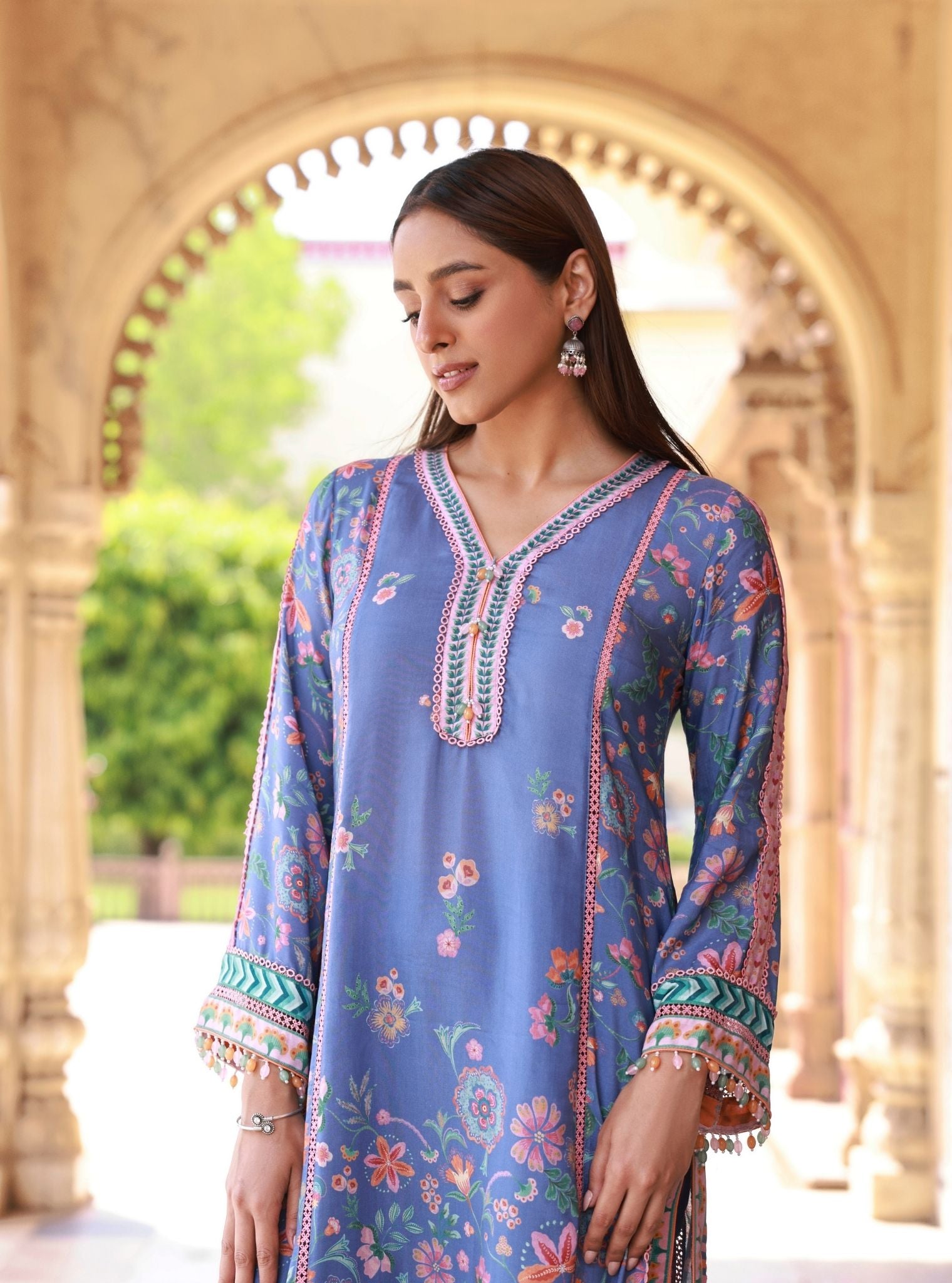 Lelita Steel Blue Kurta Set
