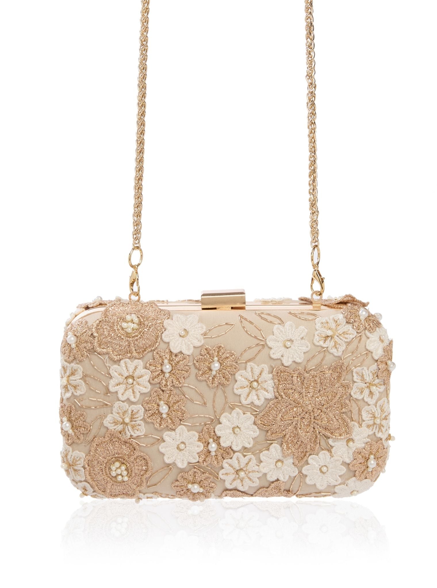 Mulmul Ira Gold Clutch Bag
