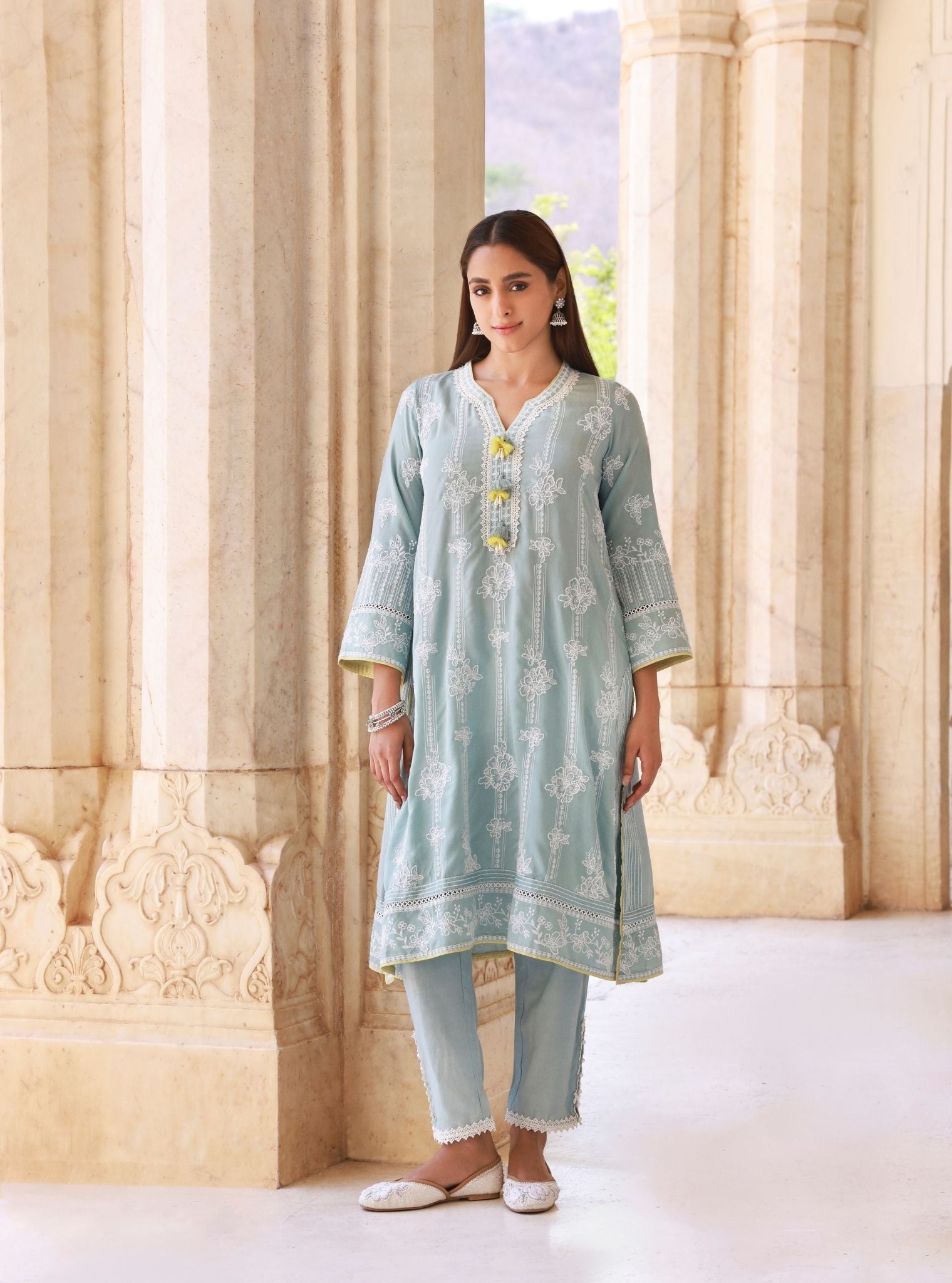 Rimeli Blue Lawn Kurta Set