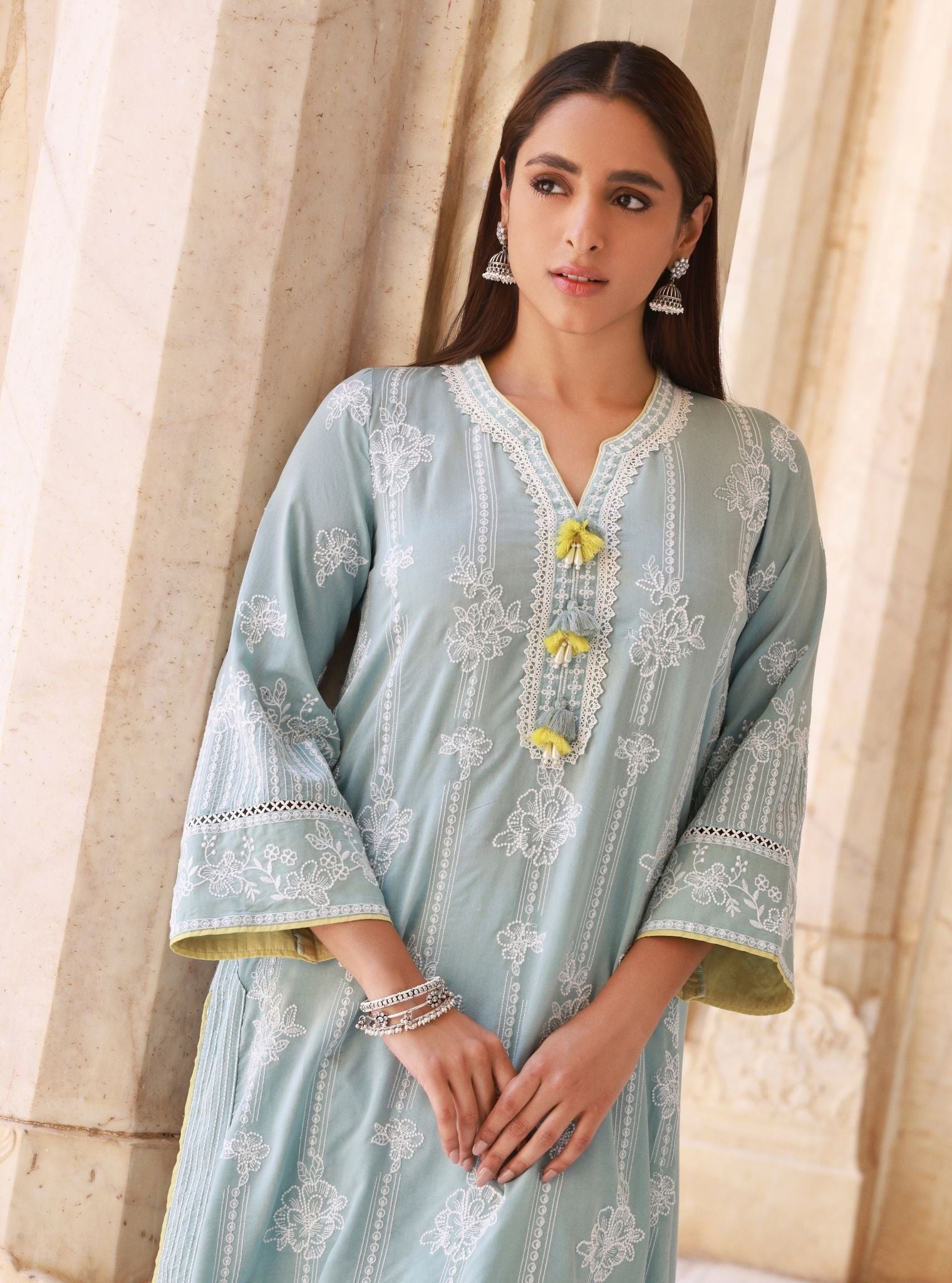 Rimeli Blue Lawn Kurta Set