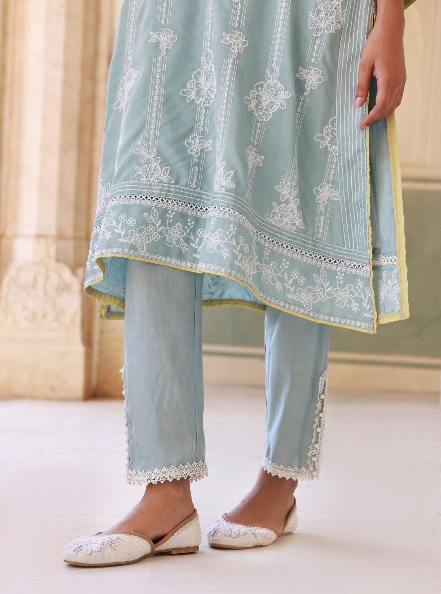 Rimeli Blue Lawn Kurta Set