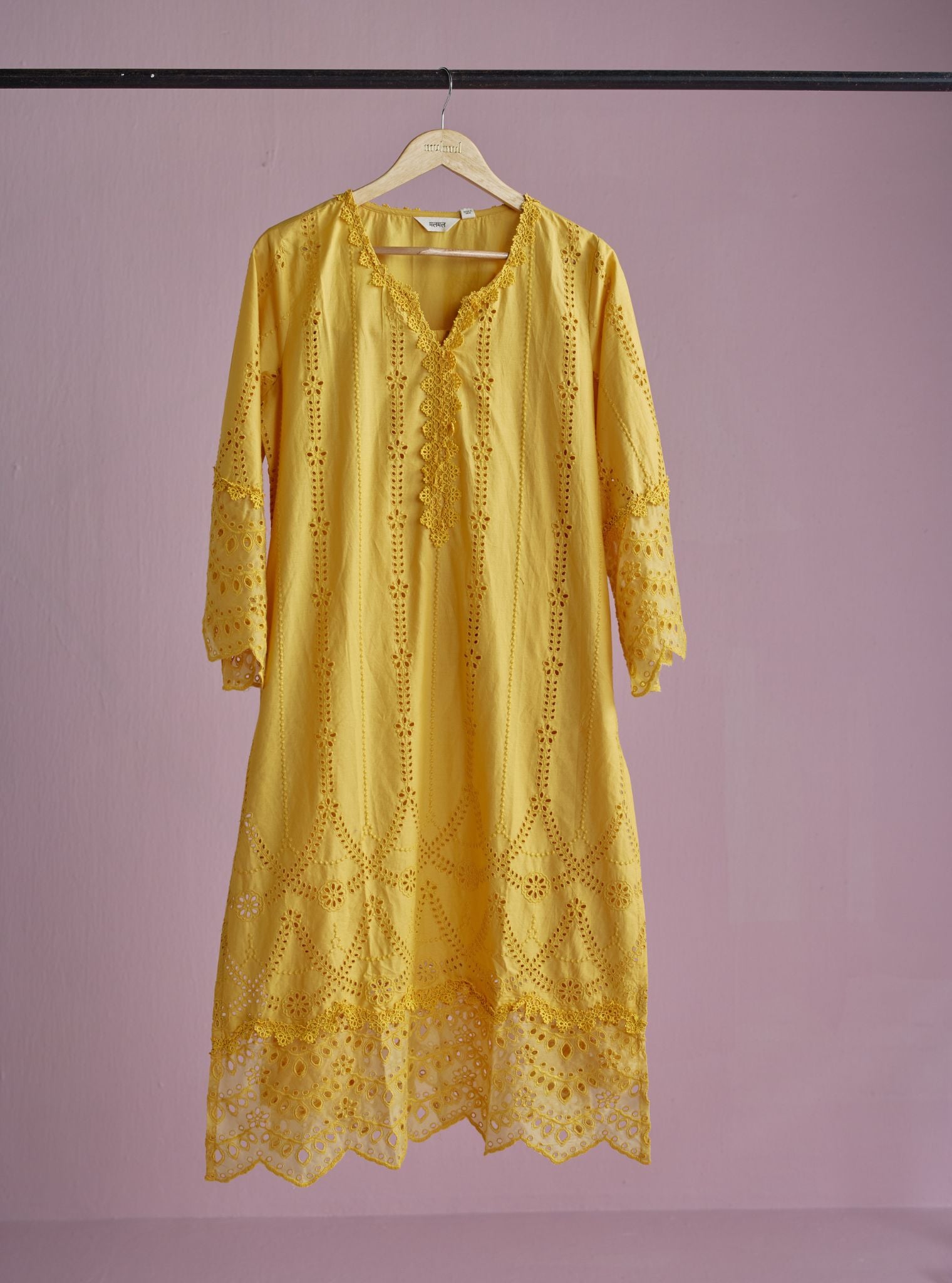 Vachi Supima Cotton Yellow Kurta Set