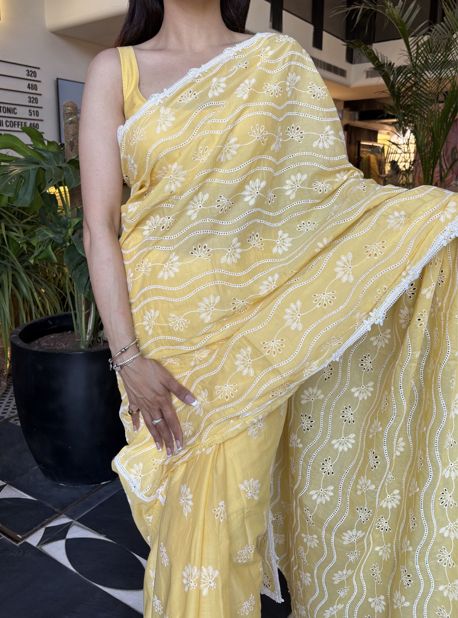 Mirik Supima Cotton Yellow Saree