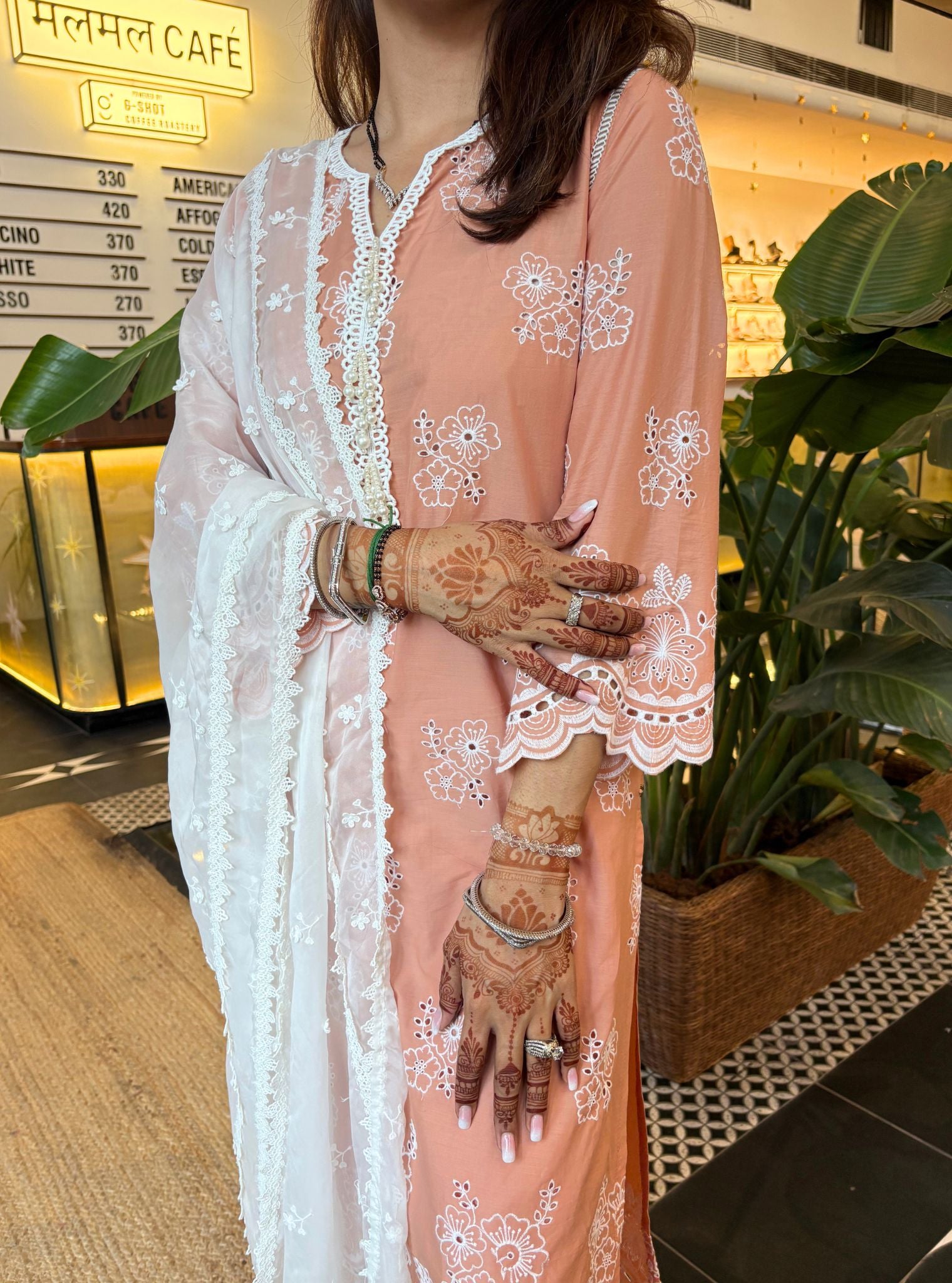 Risha Supima Cotton Beige Kurta Set