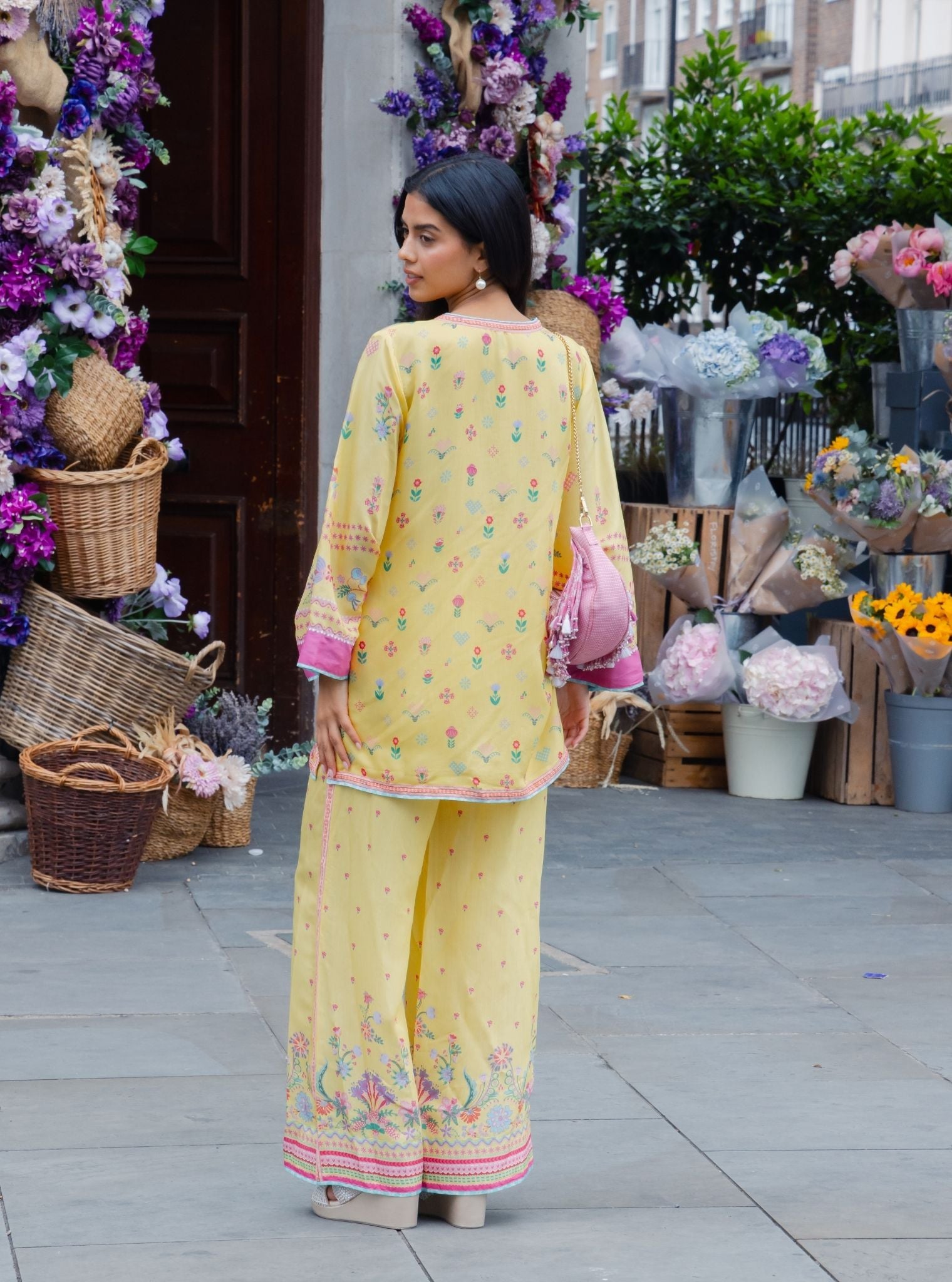 Evara Lawn Printed Yellow Co-ord Set