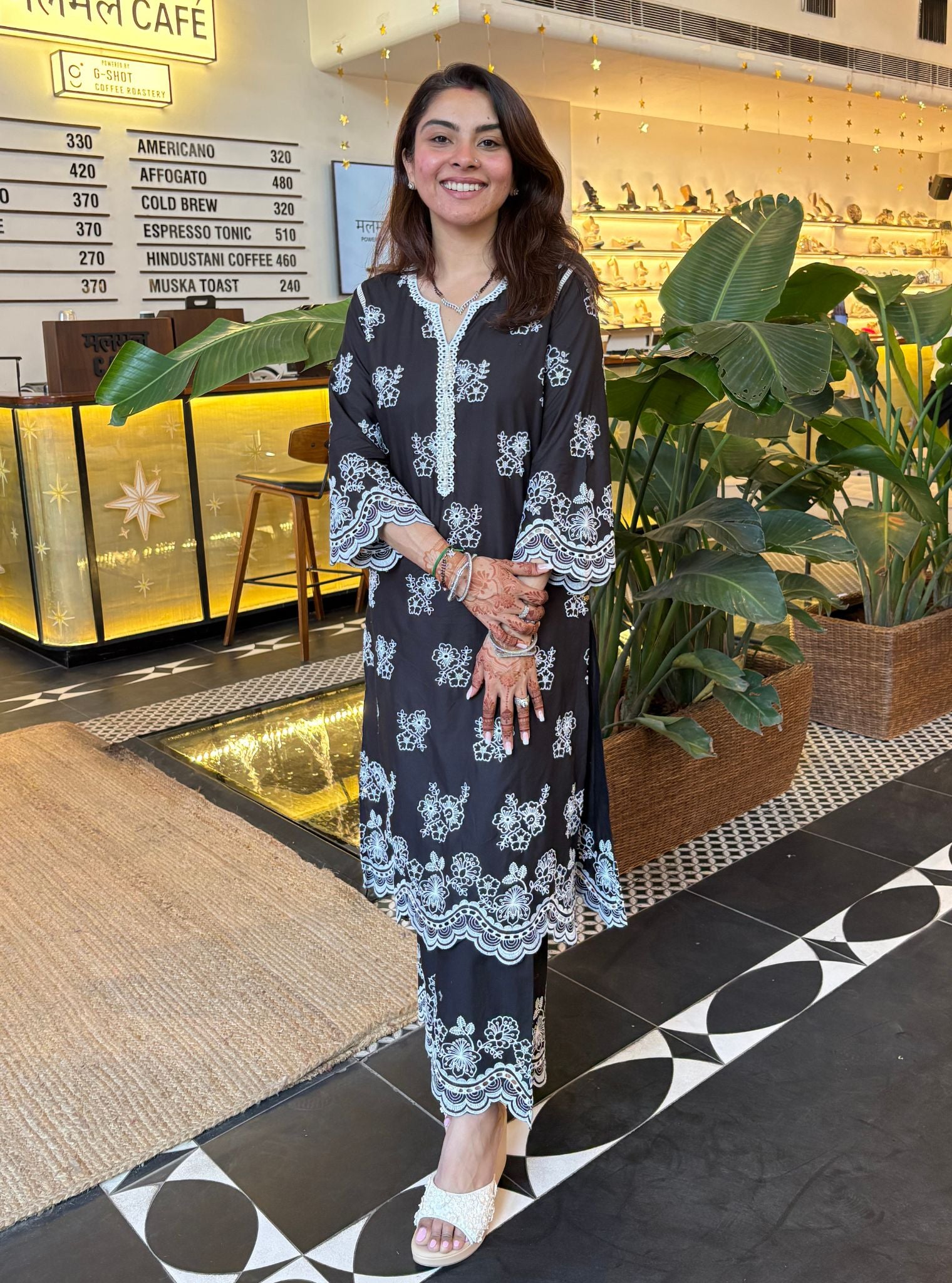 Risha Supima Cotton Black Kurta Set