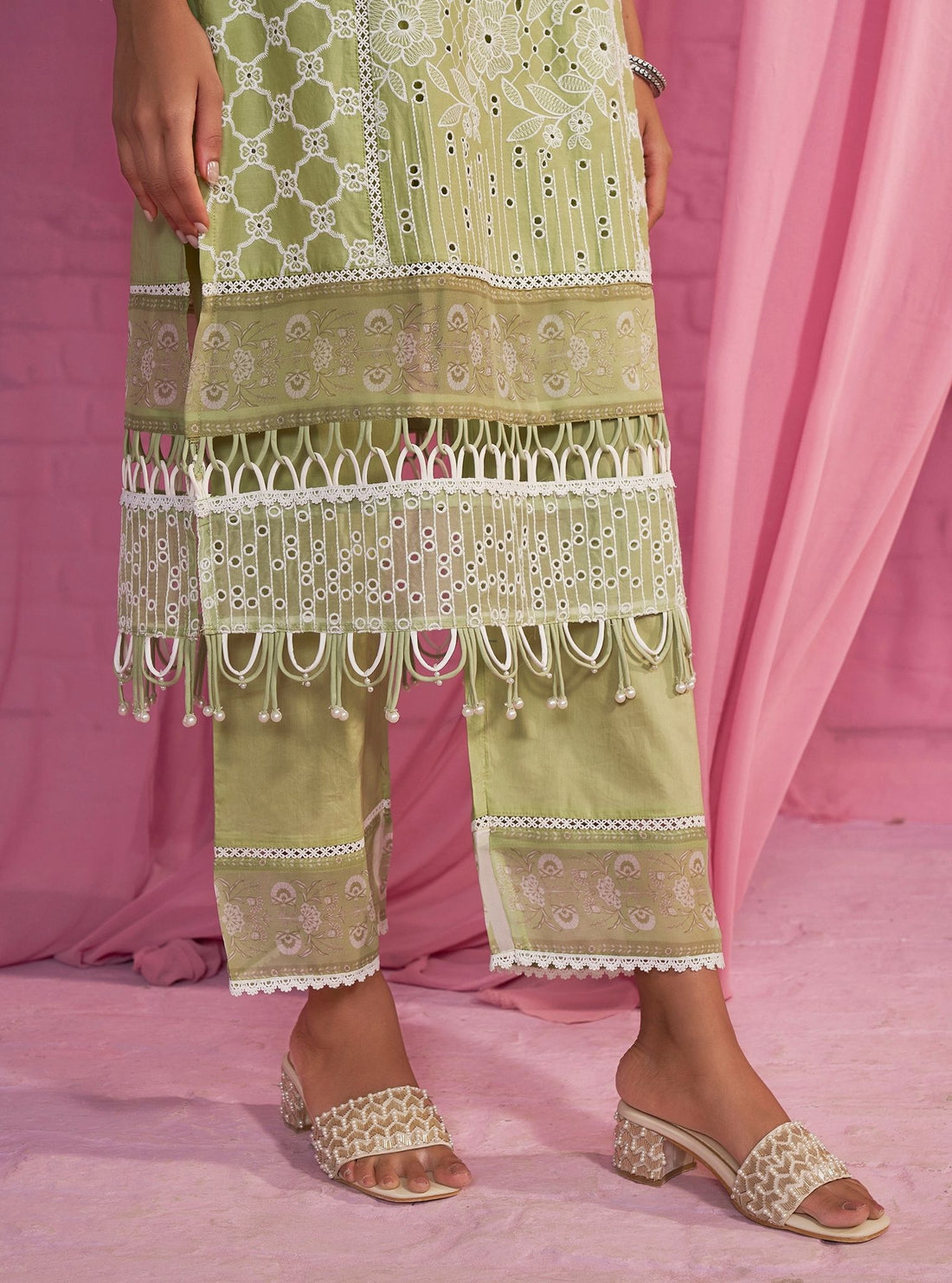 Dhitya Supima Cotton Off White Kurta Set