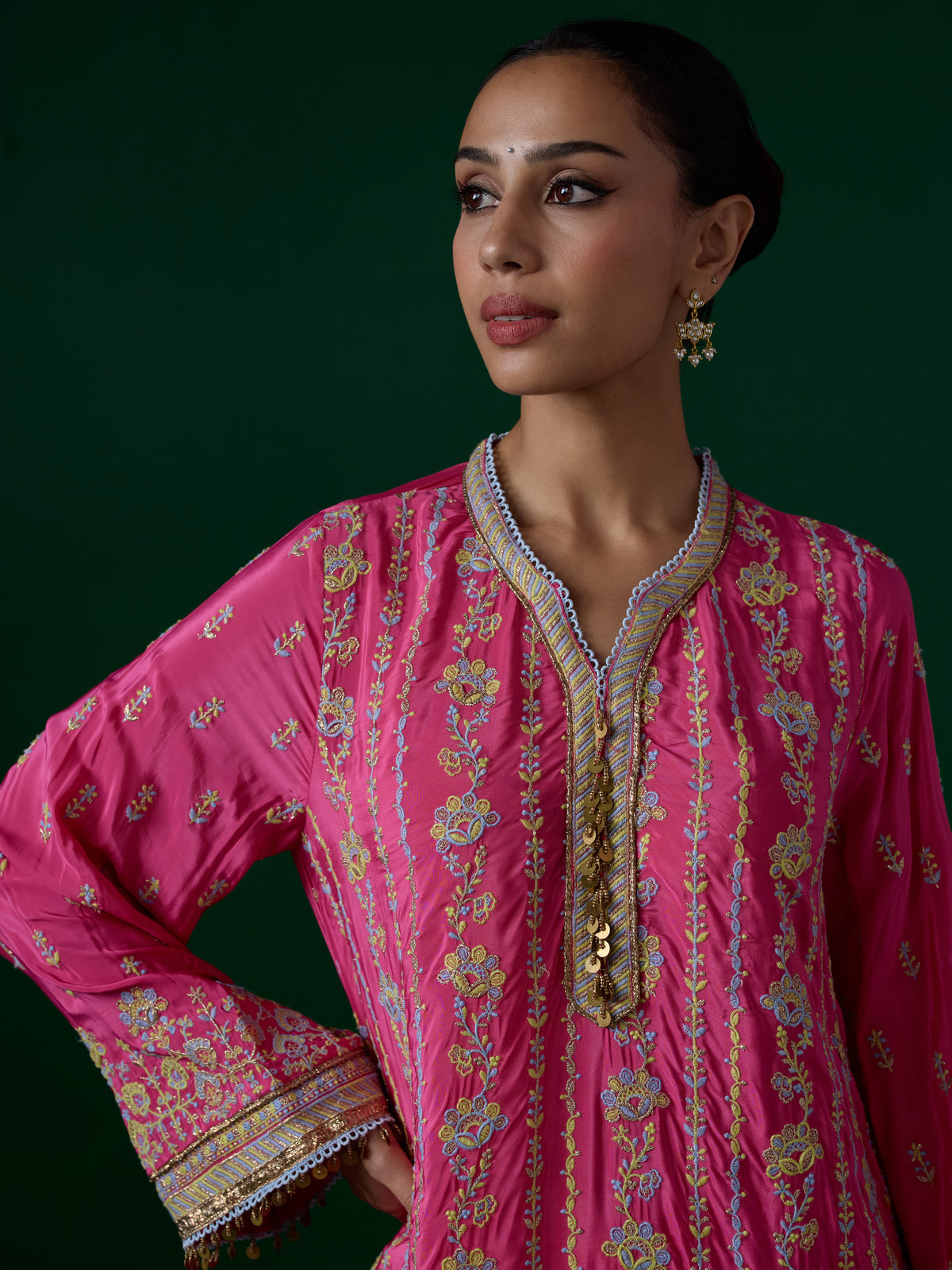 Pralika Crepe Fuchsia Kurta Set