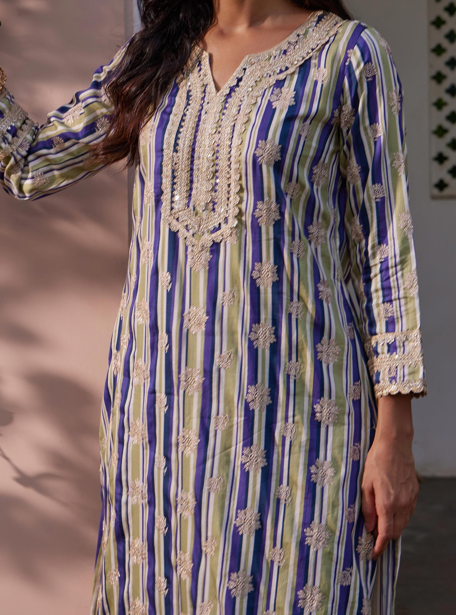 Avasa Pima Blue Kurta Set main image 0