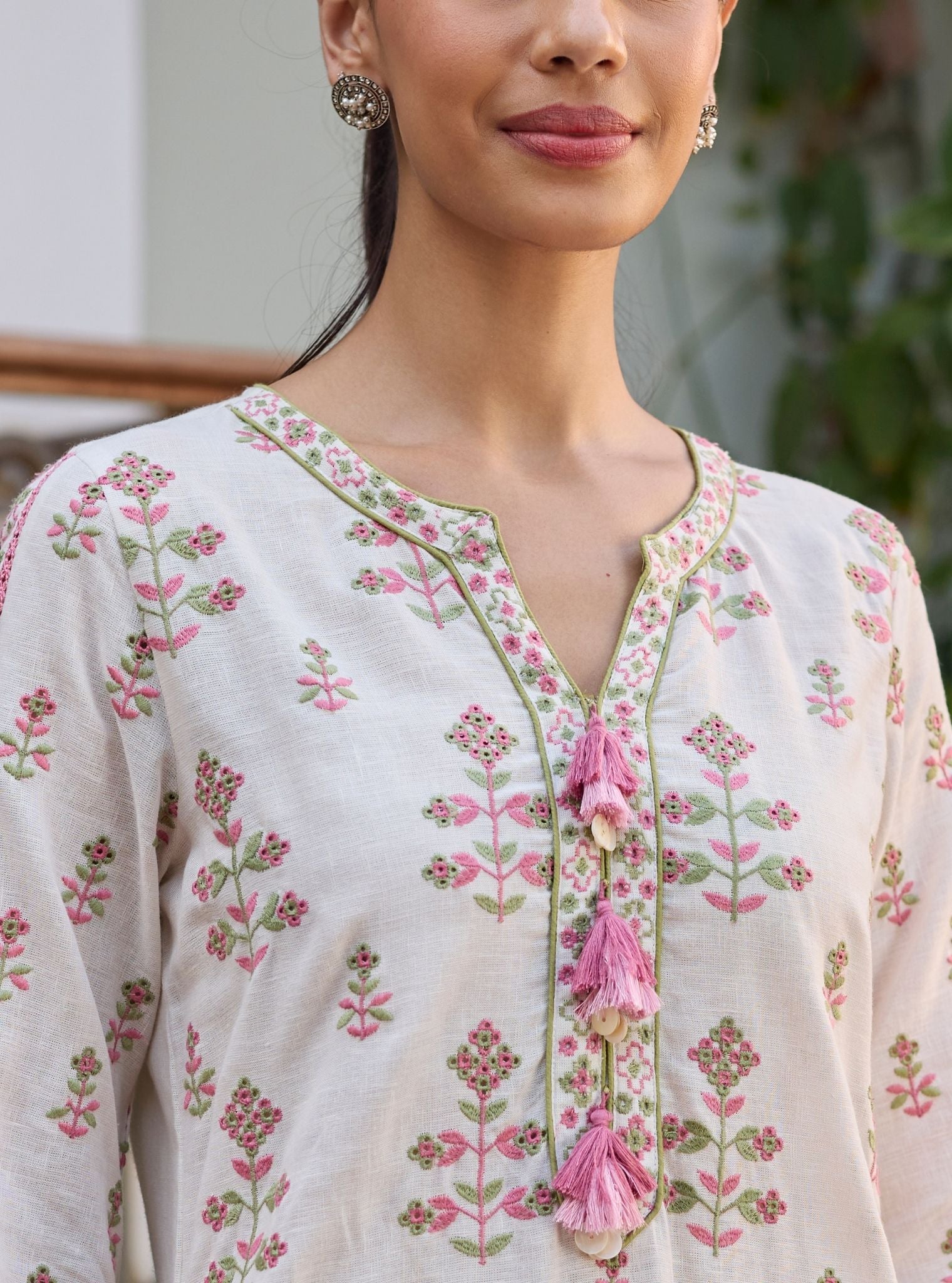 Zano Linen Off White Kurta Set