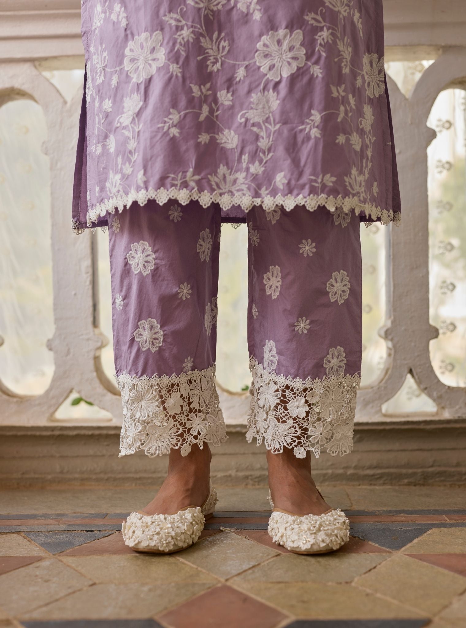 Roli Supima Cotton Lavender Kurta Set