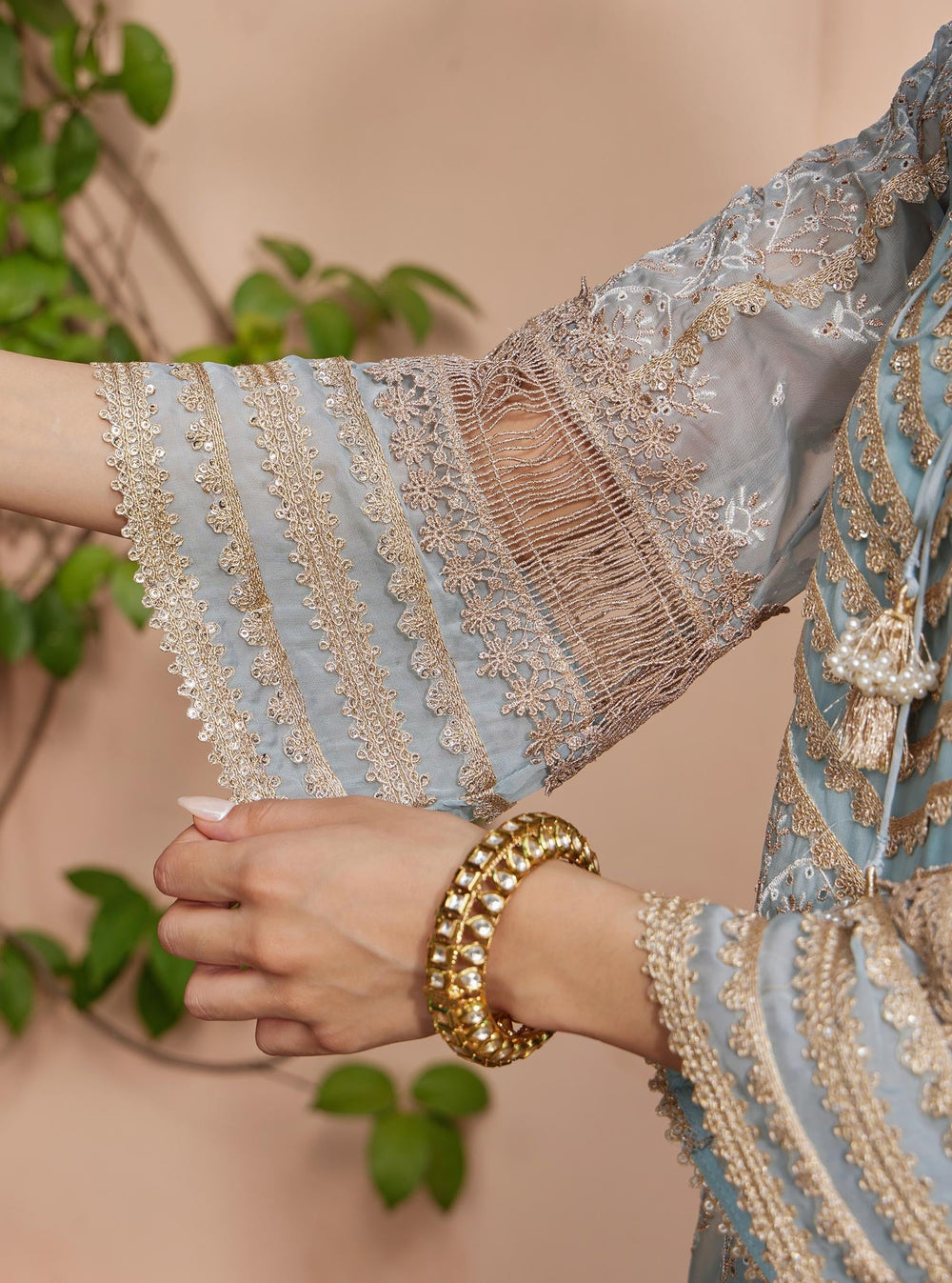 Mulmul Organza Vipas Off White Dupatta