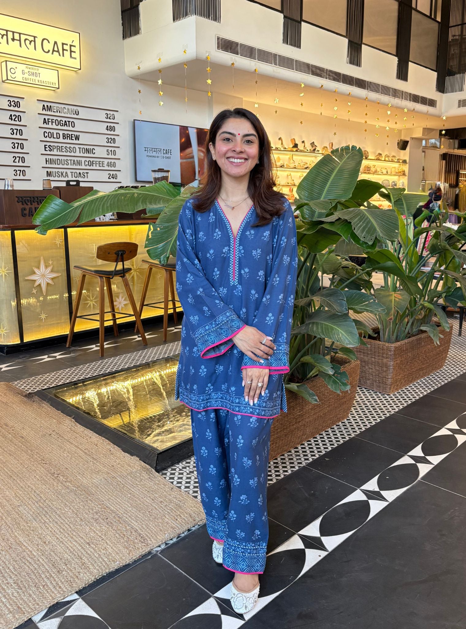 Sareya Linen Navy Co-ord Set