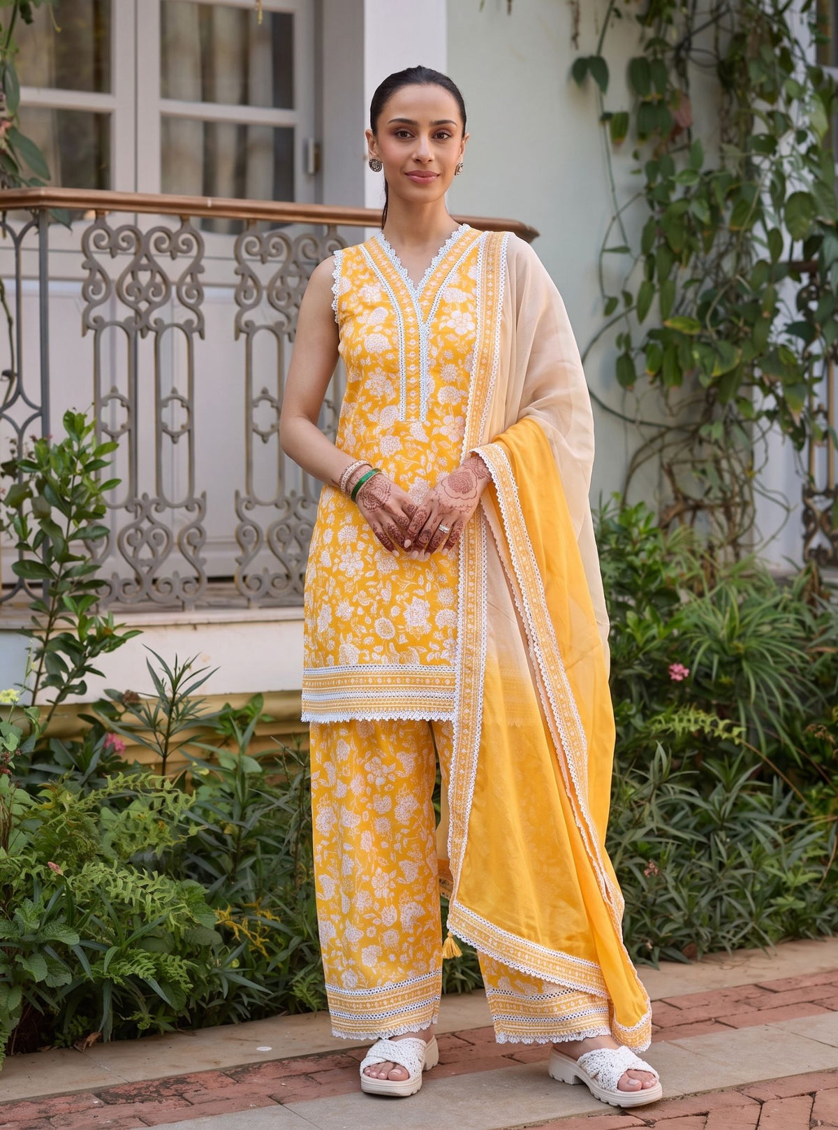 Ivya Supima Cotton Yellow Kurta Set