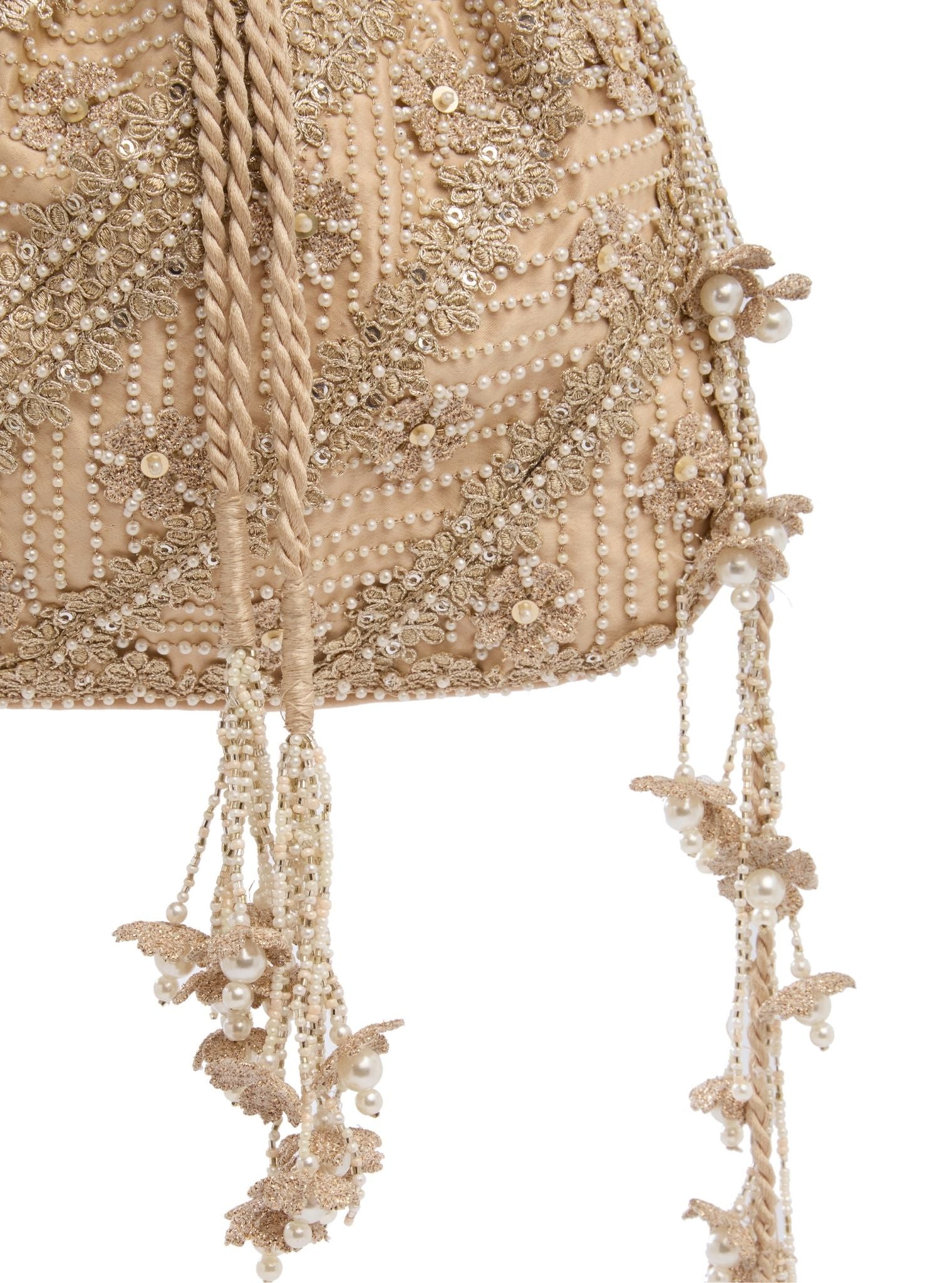 Blooming Dale Light Gold Potli Bag