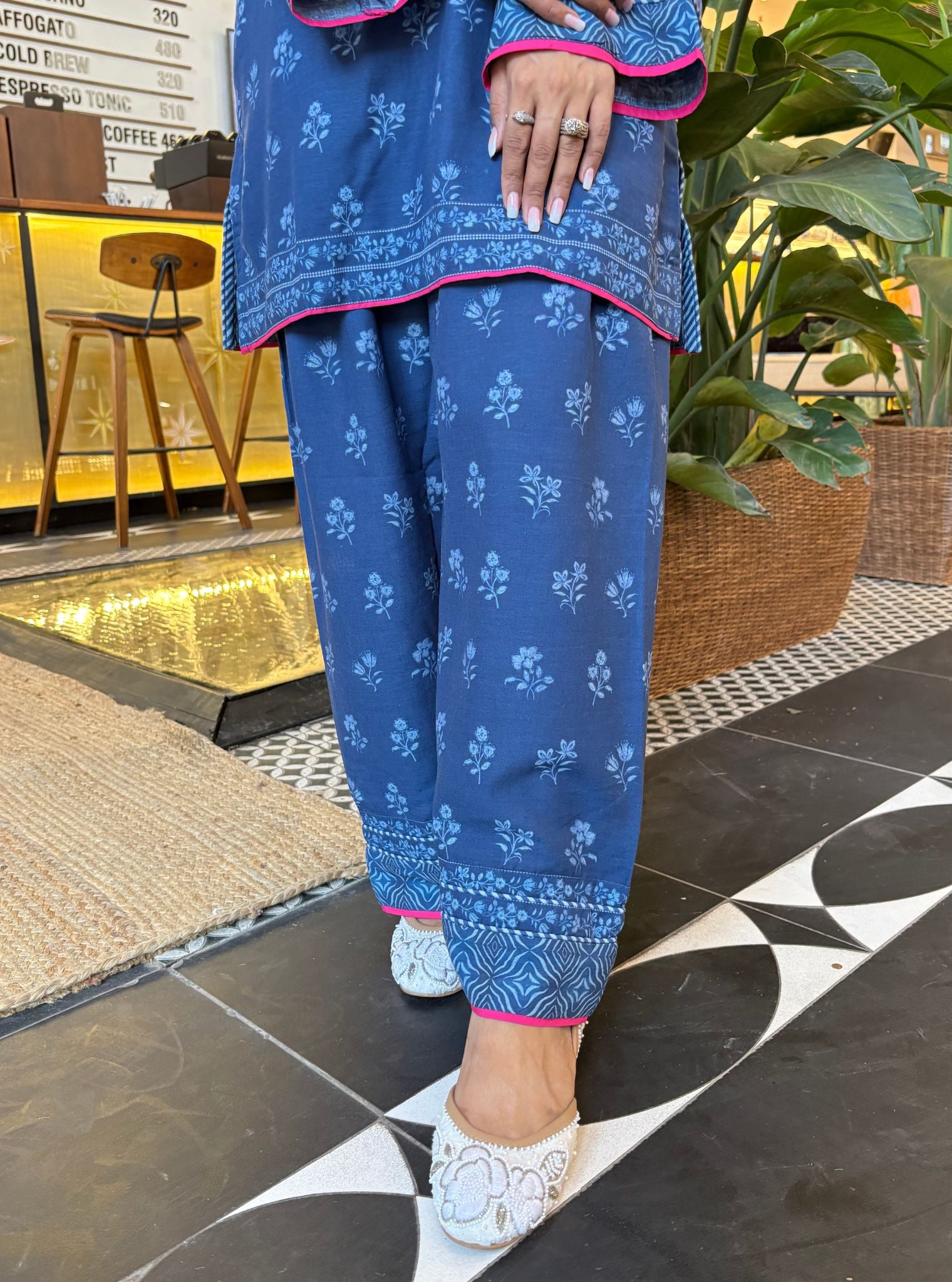 Sareya Linen Navy Co-ord Set