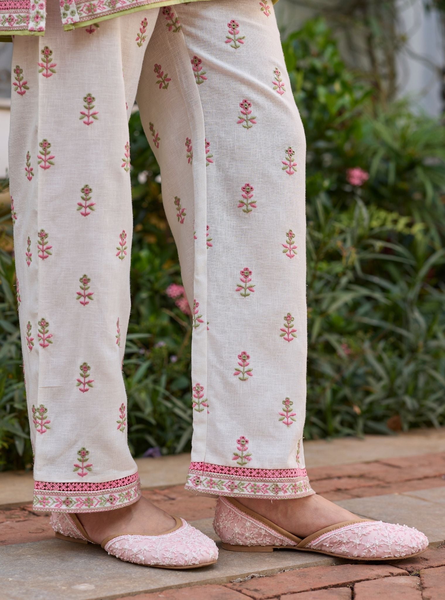 Zano Linen Off White Kurta Set