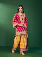 Mulmul Habotai Silk Lani Fuschia Dupatta main image 0