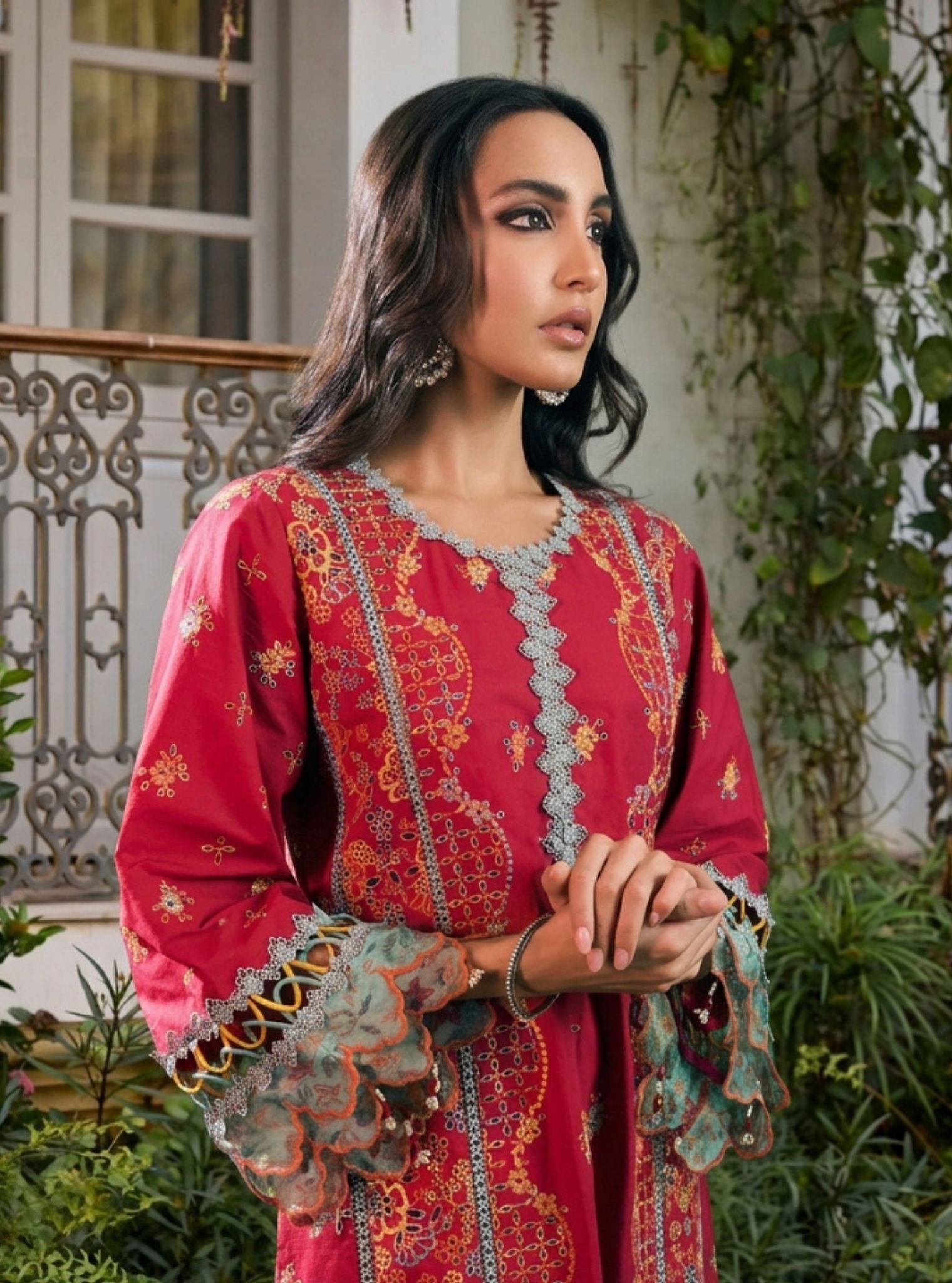 Risa Supima Cotton Red Kurta Set