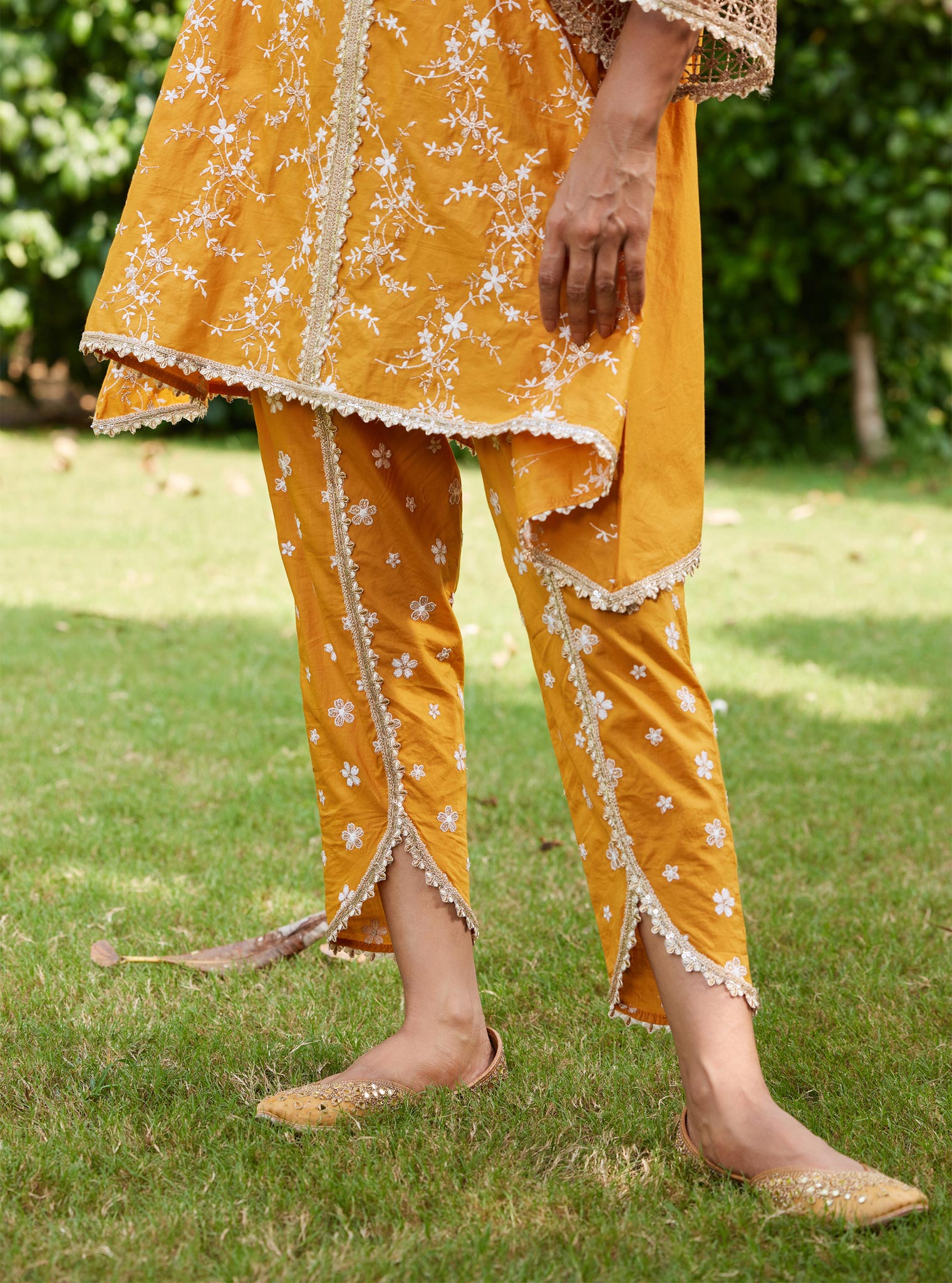 Mulmul Cotton Avira Orange Pant