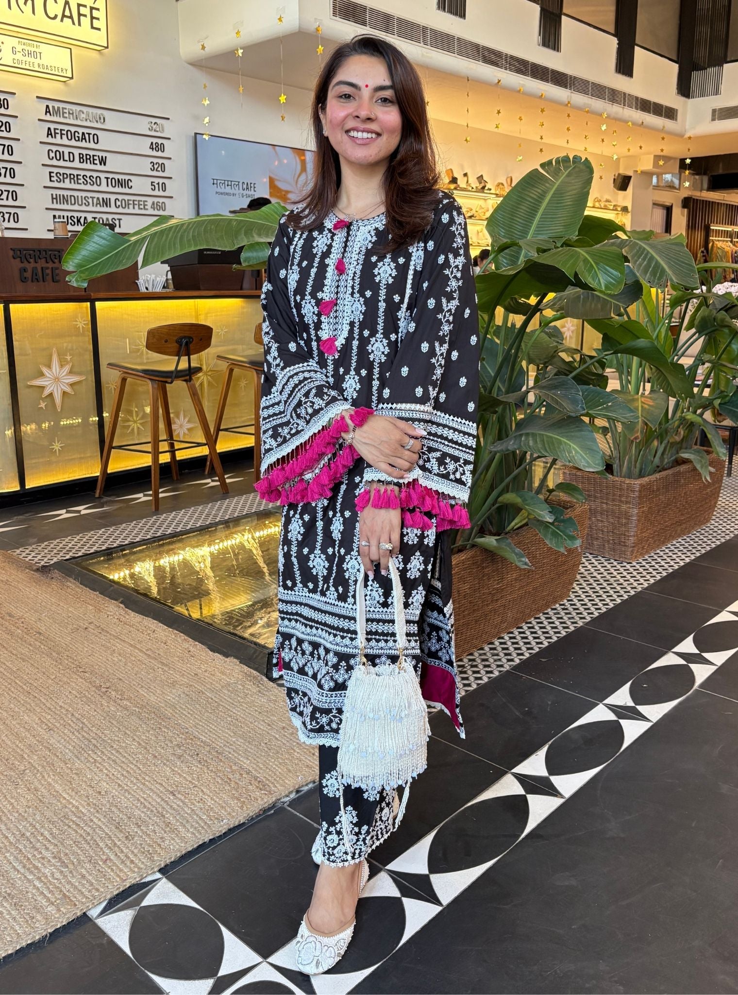 Lomeya Supima Cotton Black Kurta Set