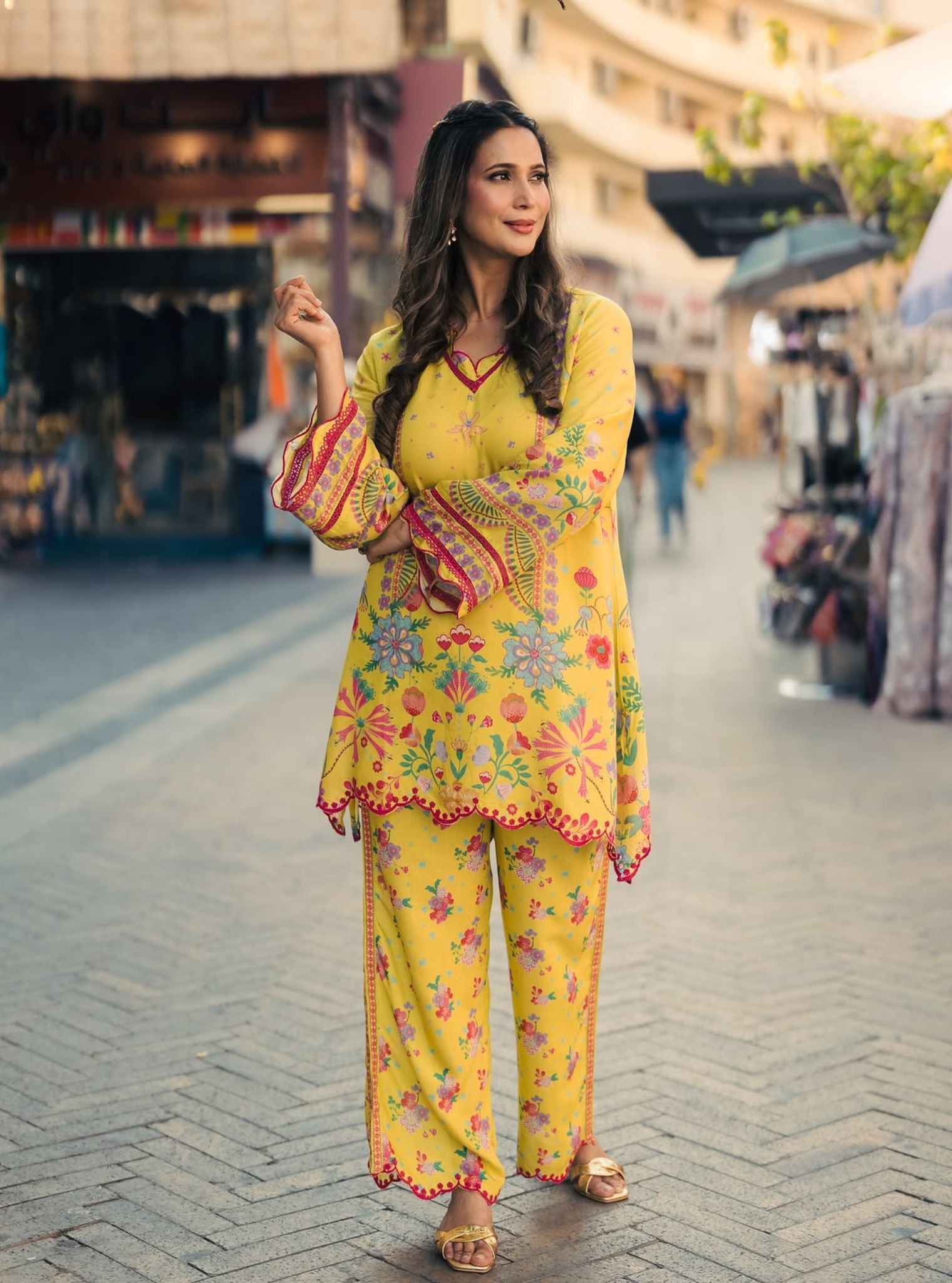 Easha Lawn Lime Co-ord Set