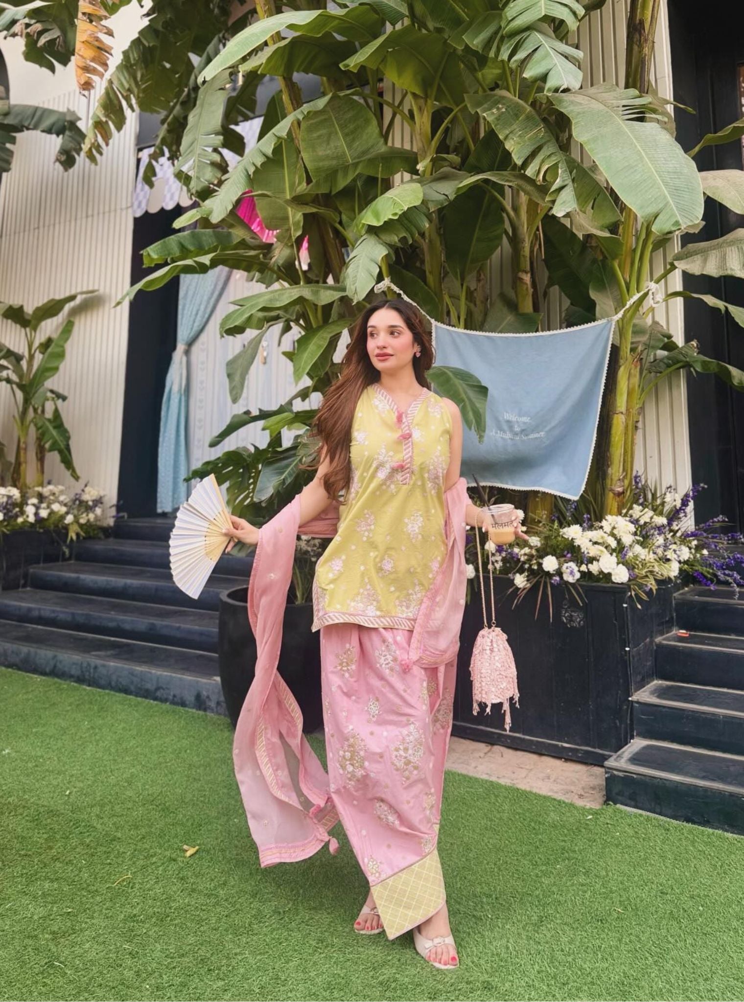 Liva Supima Cotton Lime Kurta Set