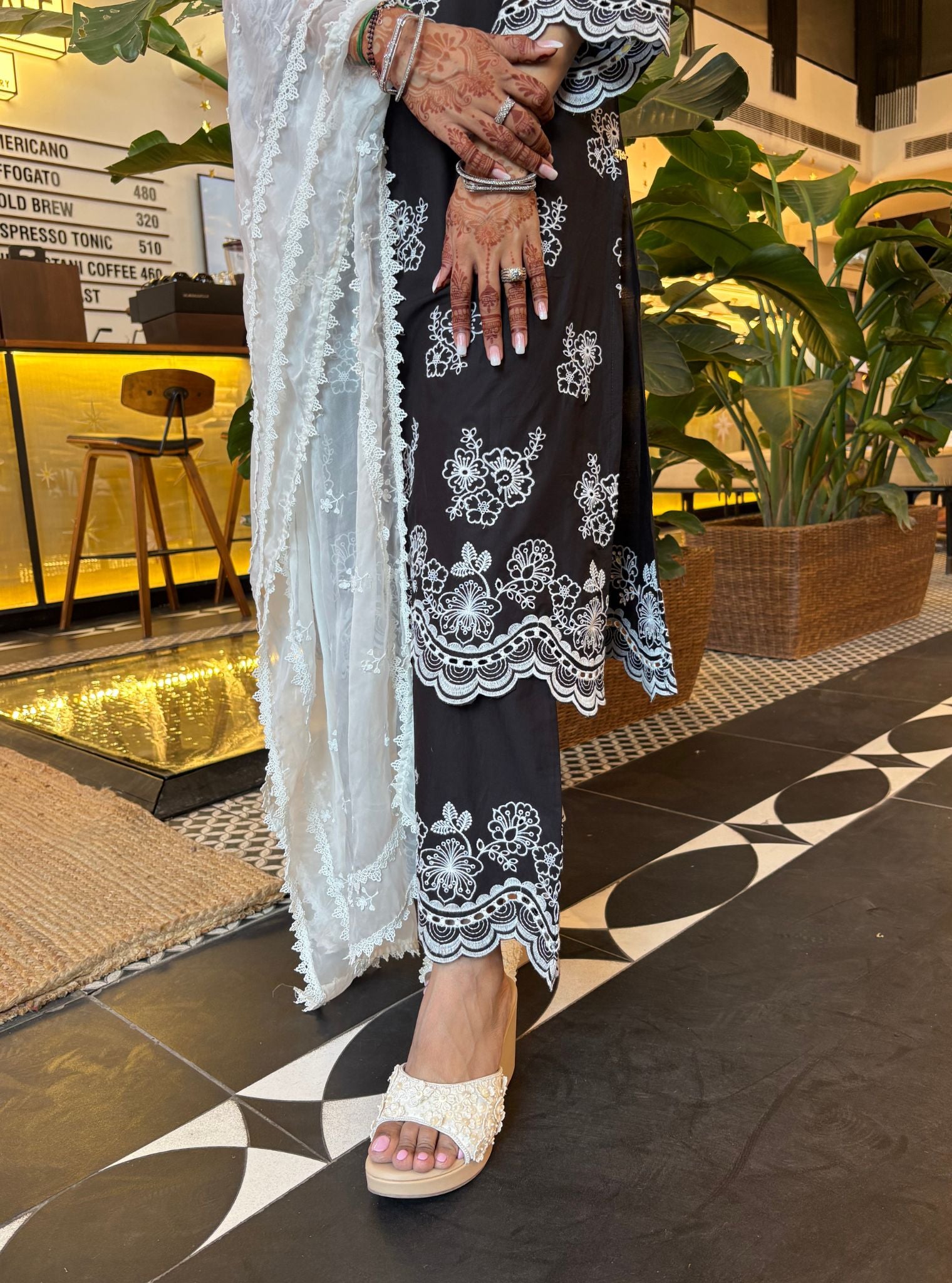 Risha Supima Cotton Black Kurta Set