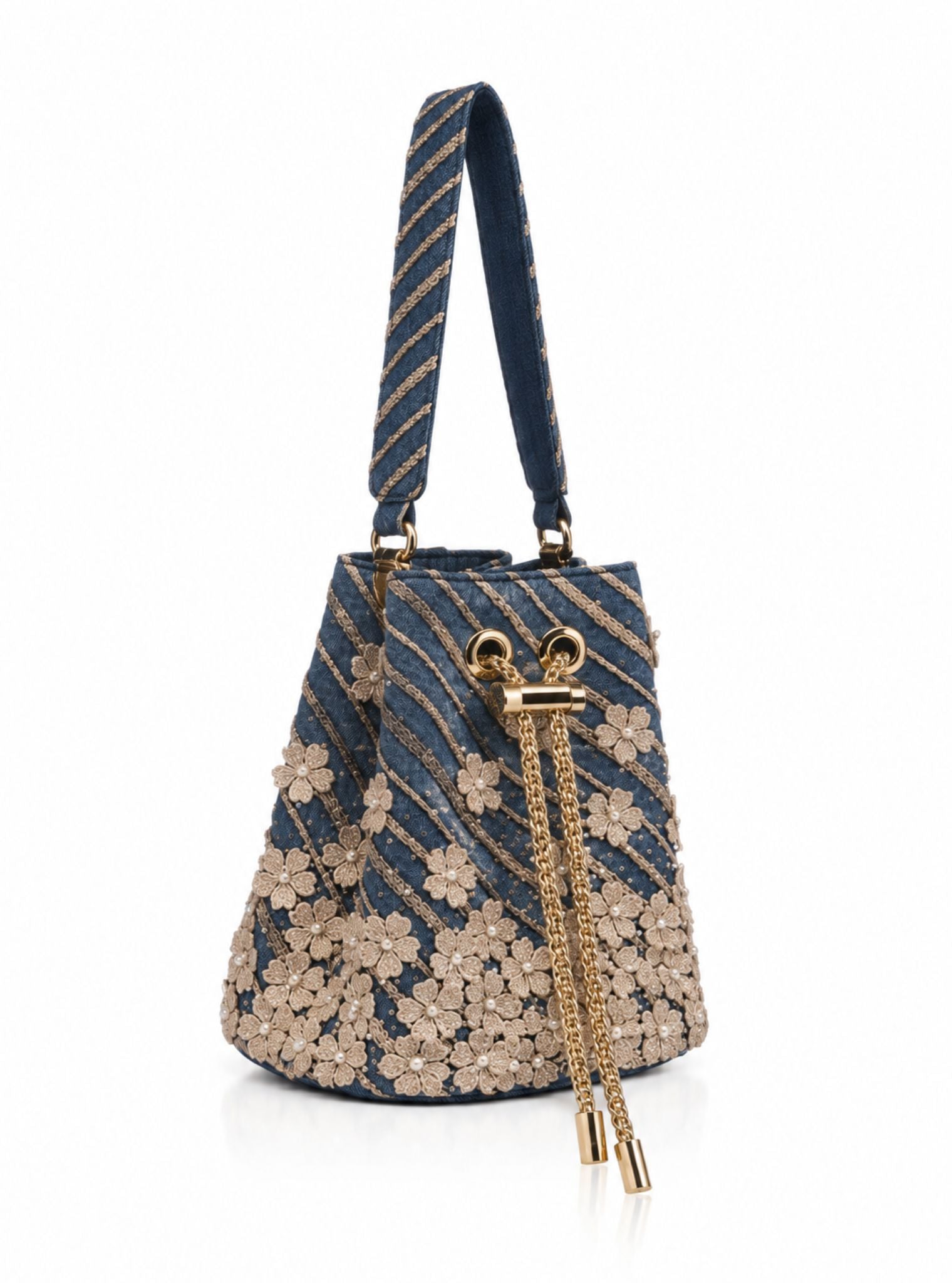 Uptown Girl Denim Potli Bag