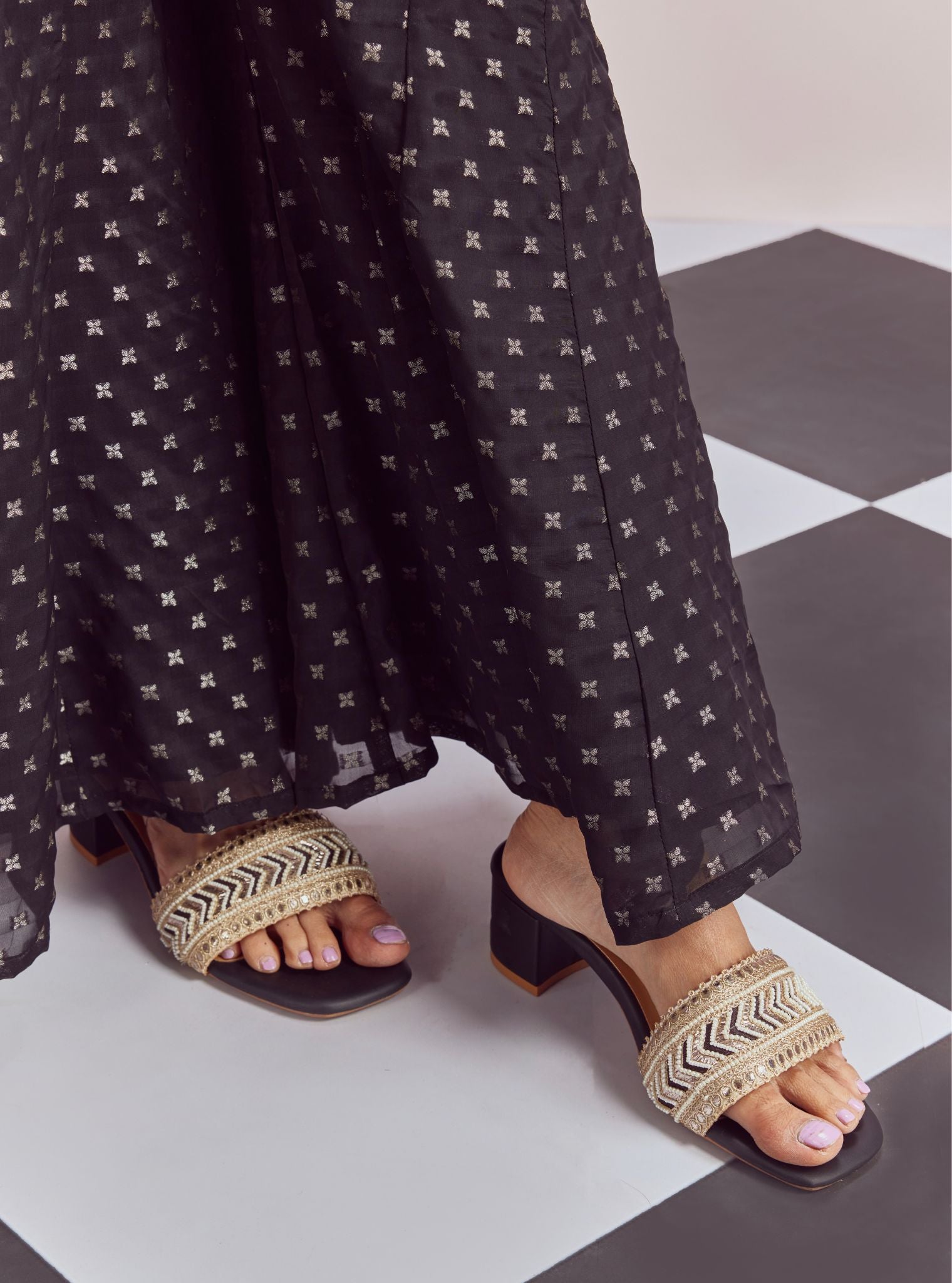 Kim Black vegan Block Heels