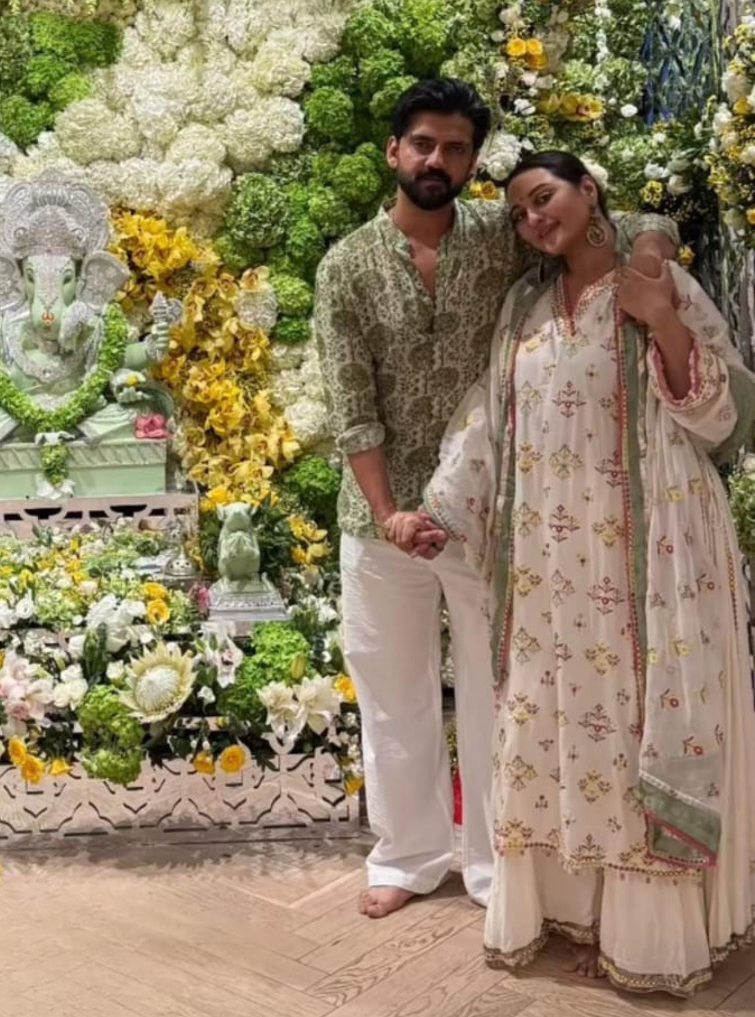 Anekya Lawn Off White Sharara Set