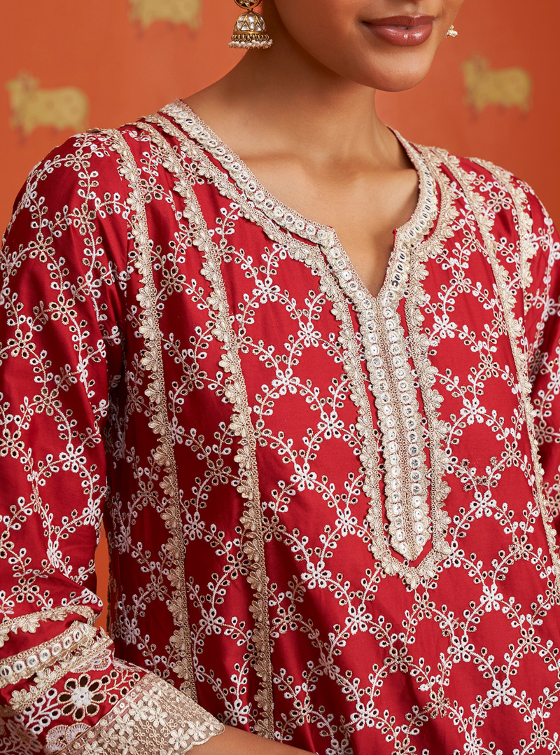 PIMA SATIN RAFA KURTA
