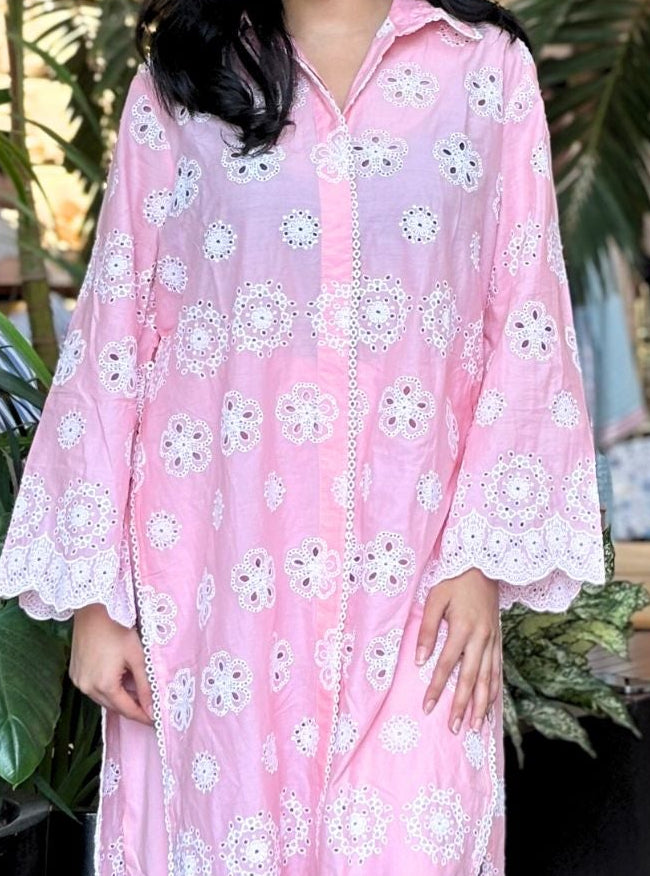 Harriet Supima Cotton Pink Kurta Set