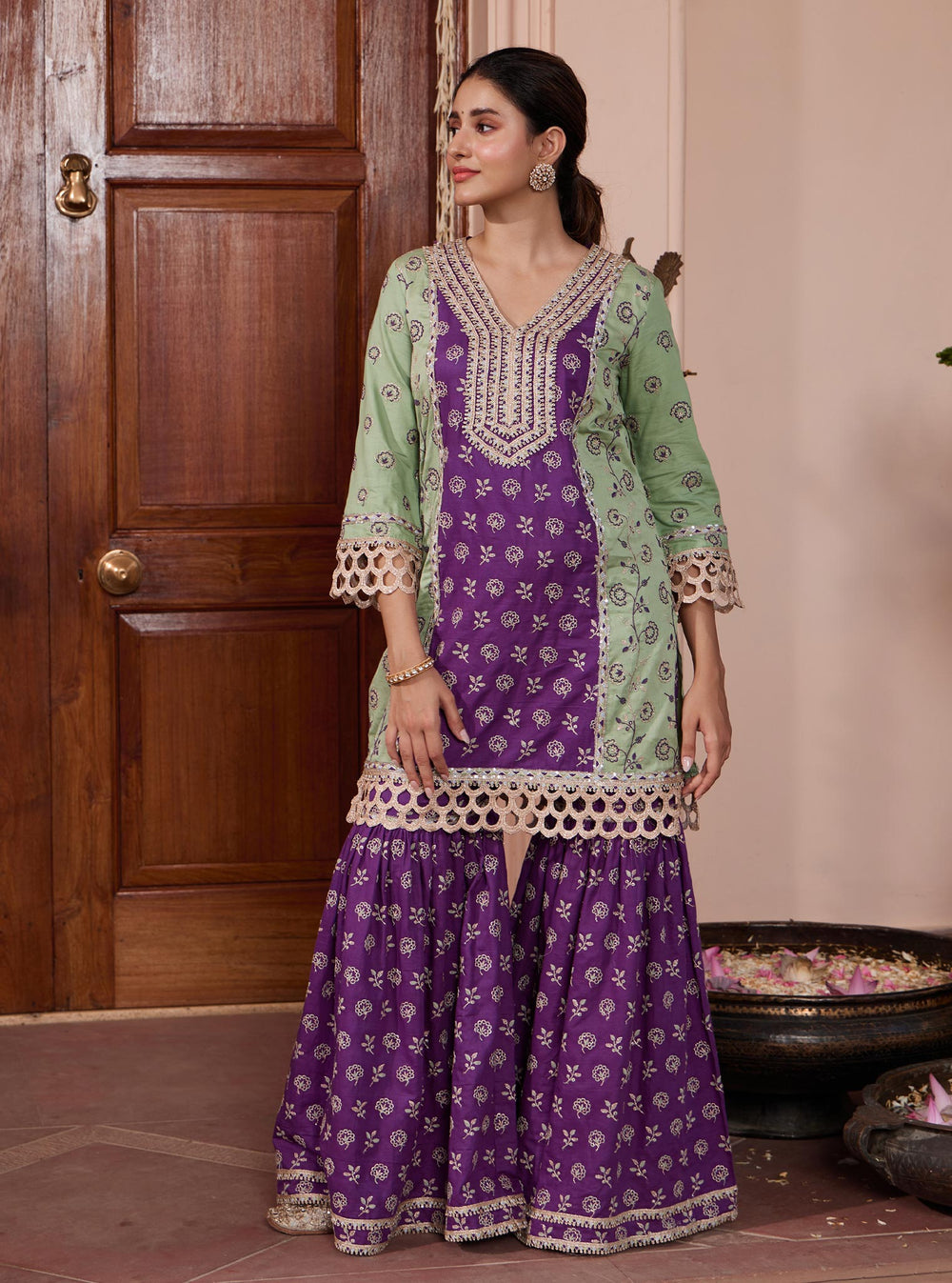 Vachi Pima Green Kurta Set