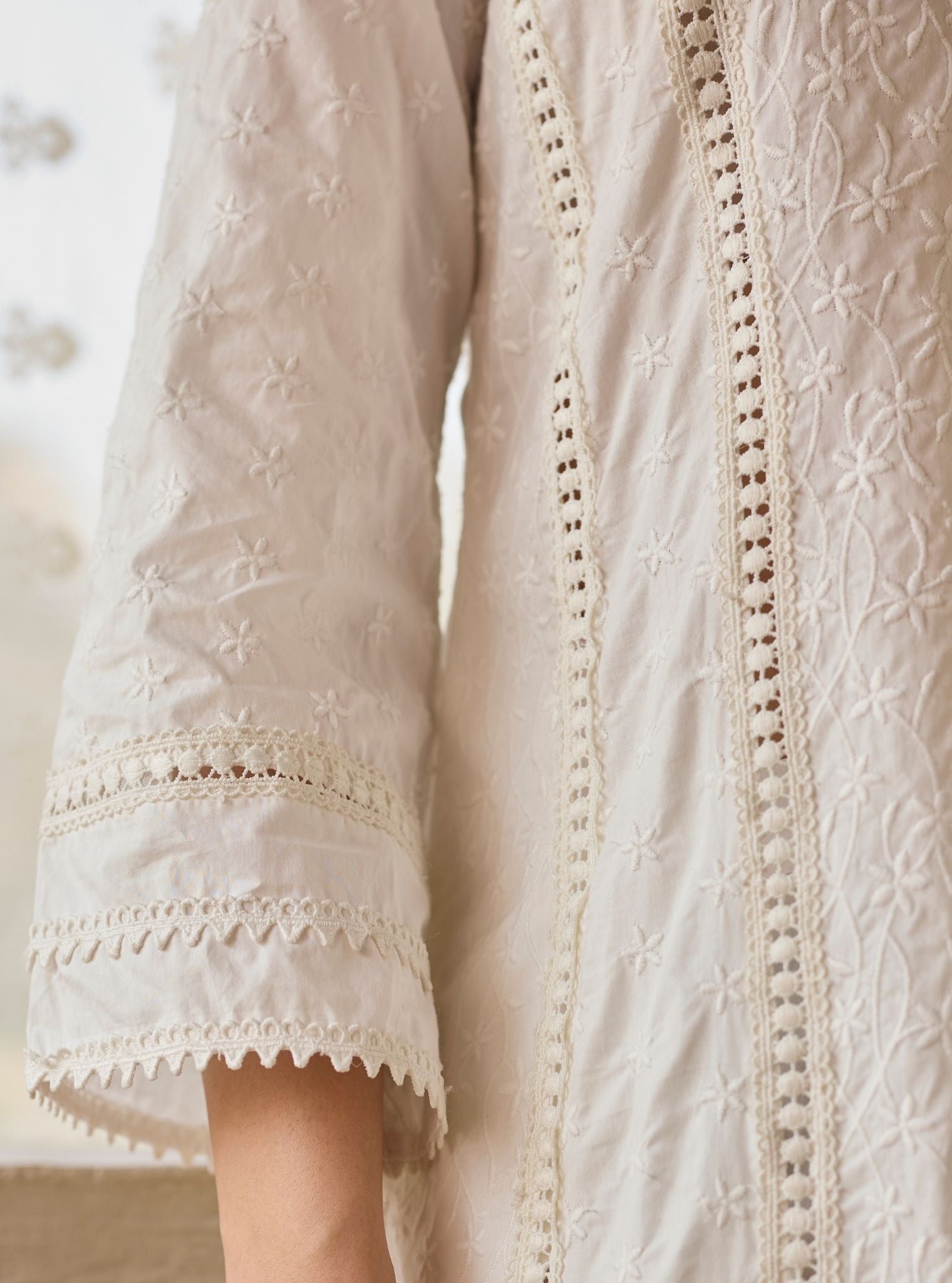 Moira Supima Cotton White Kurta Set