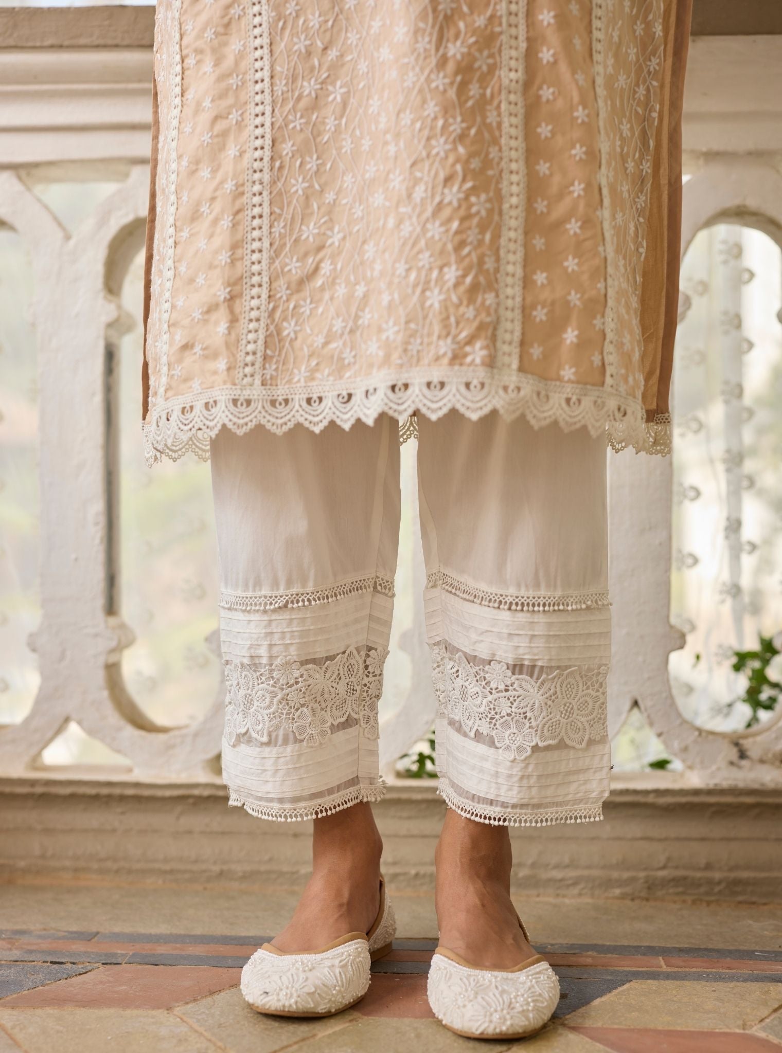 Moira Supima Cotton Beige Kurta Set