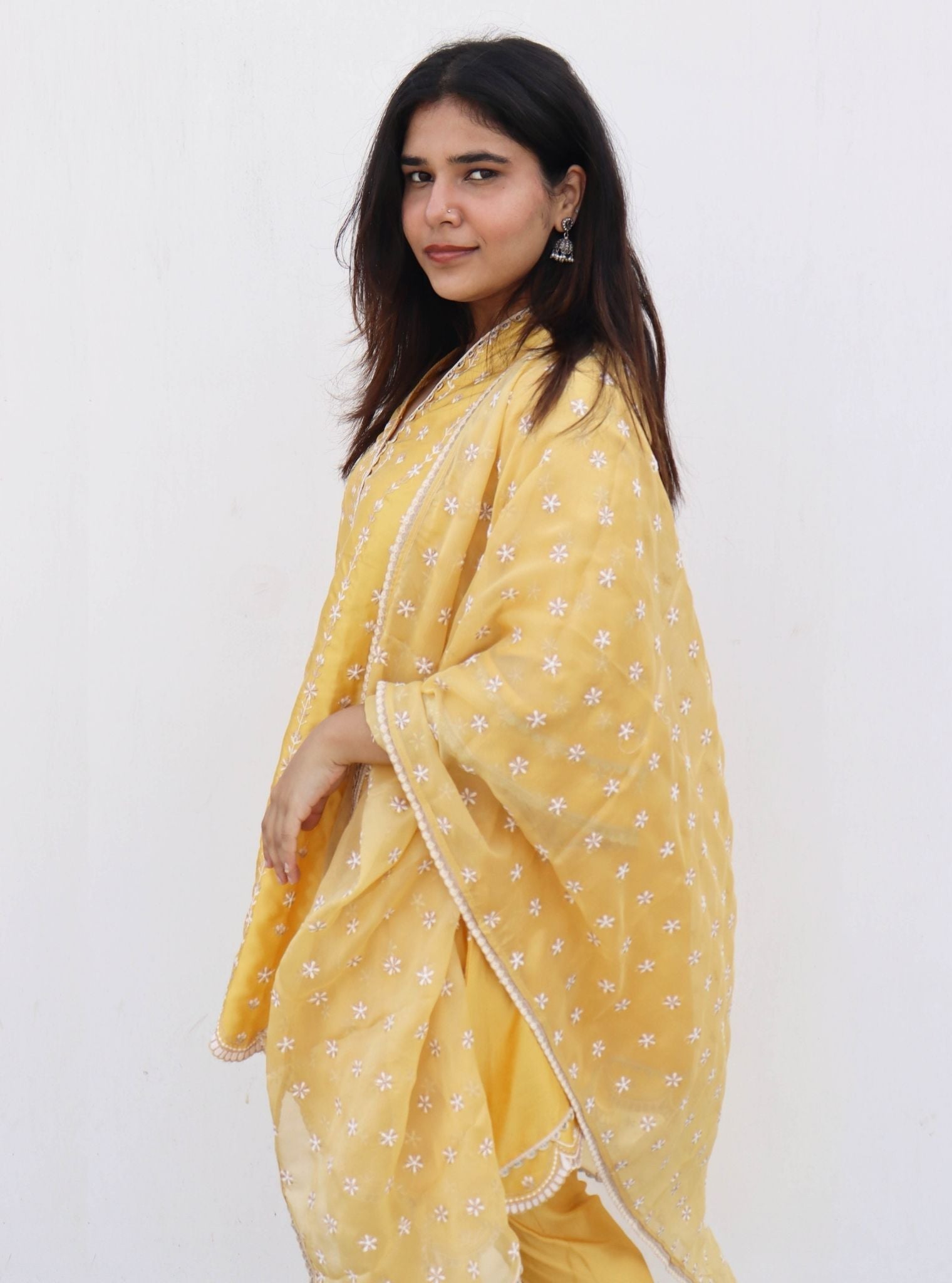 Amara Cupro Yellow Kurta Set