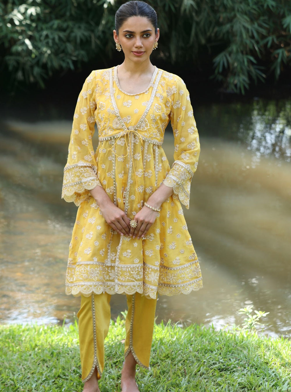 Sawariya Organza Yellow Kurta Set