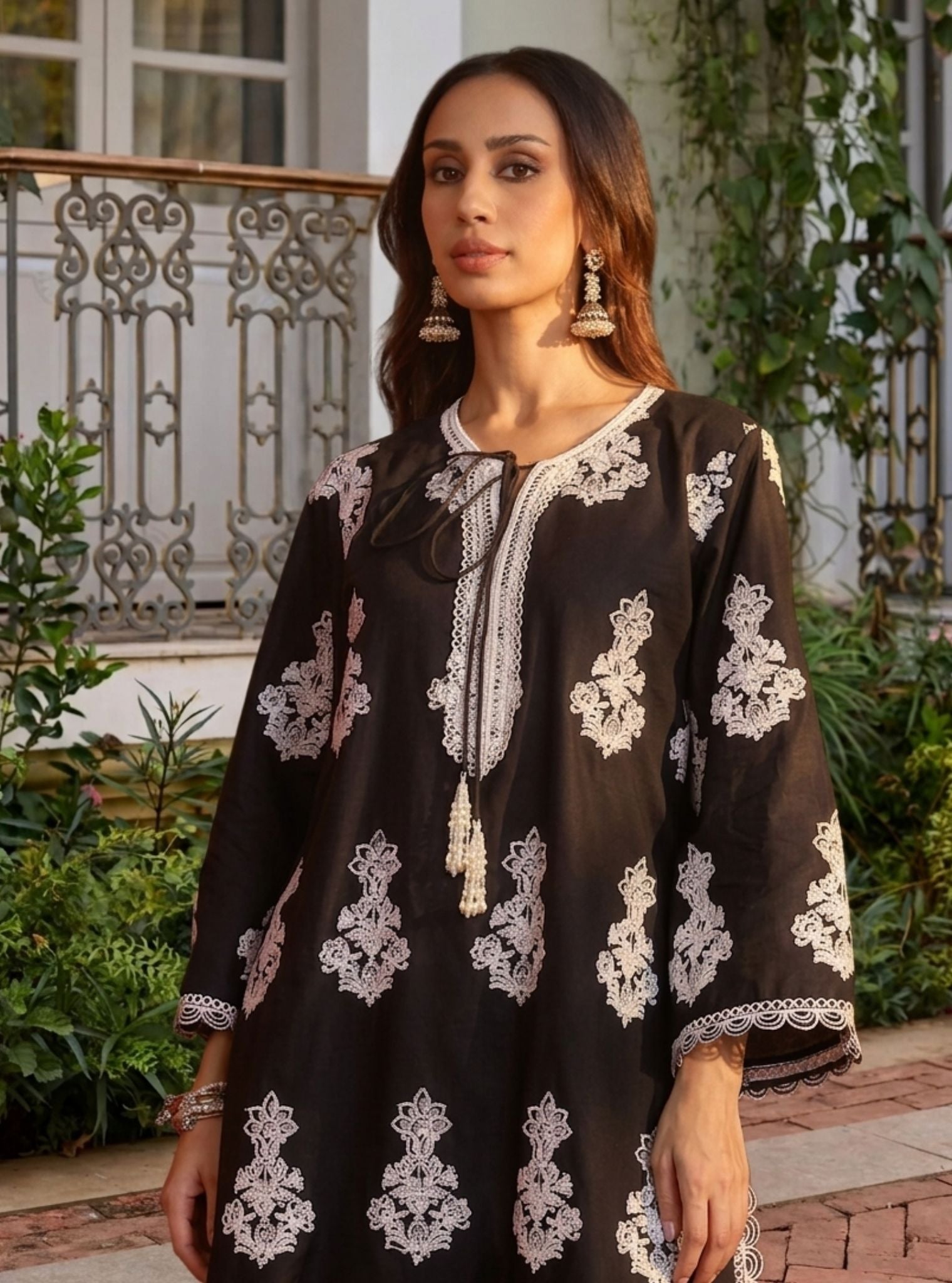 Rimi Supima Cotton Black Kurta Set