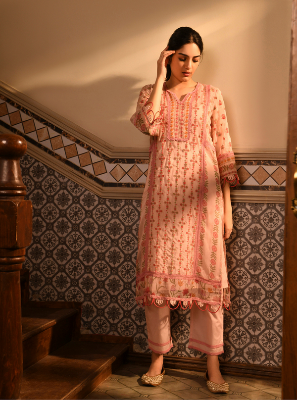 Mulmul Supima Cotton Sasha Light Pink Pant