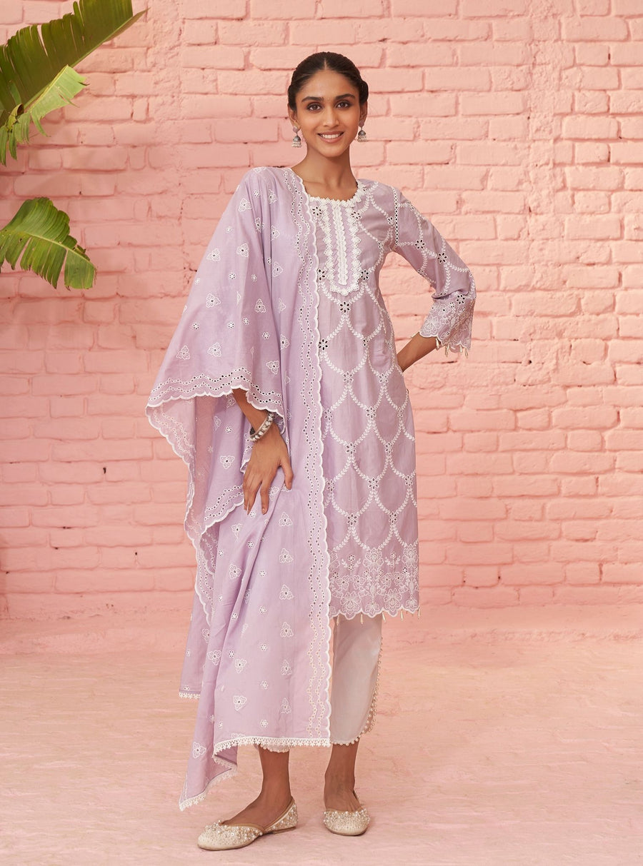 Hazel Cotton  Mulmul Kurta