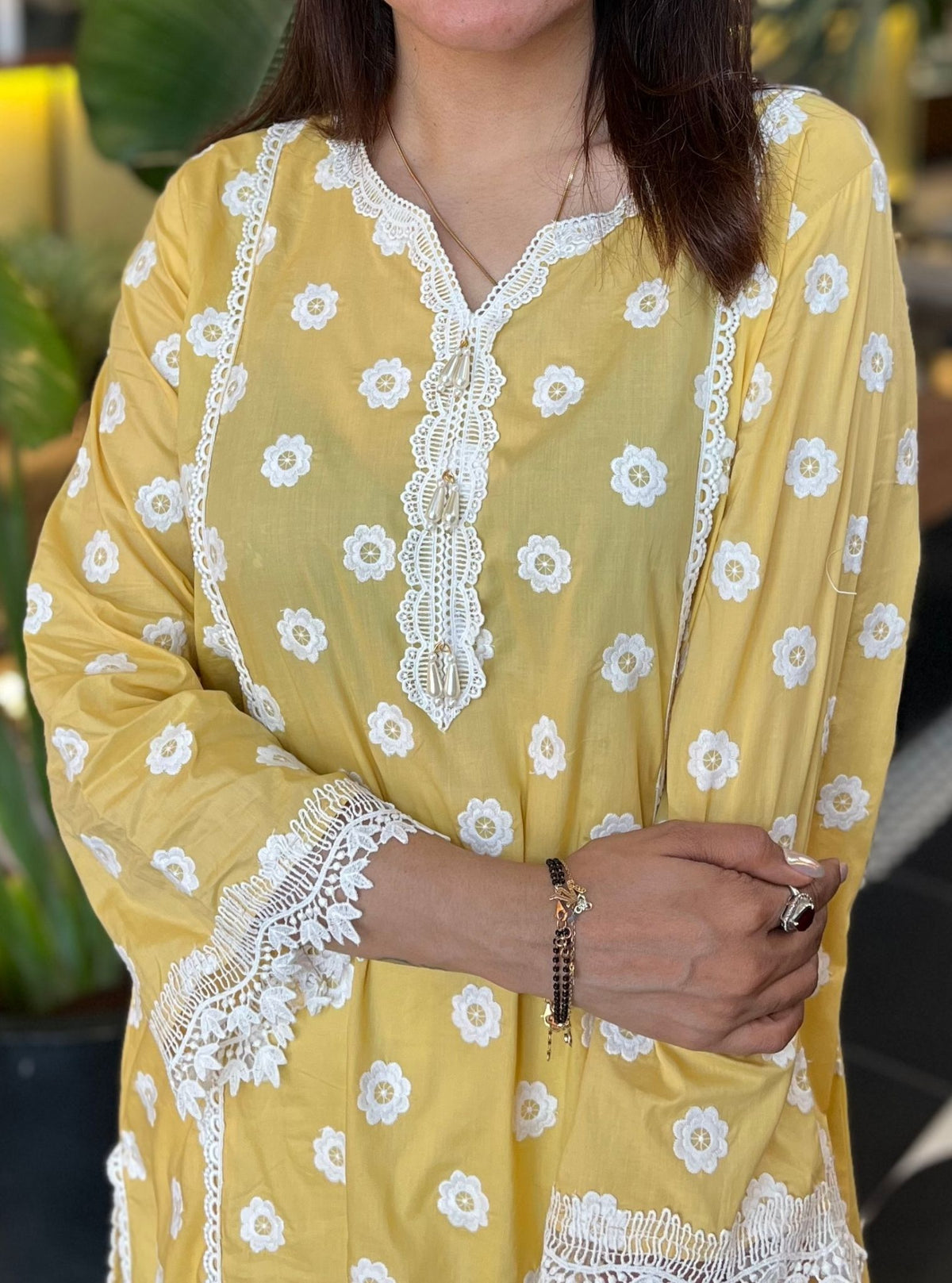 Mulmul Supima Cotton Neel Yellow Kurta