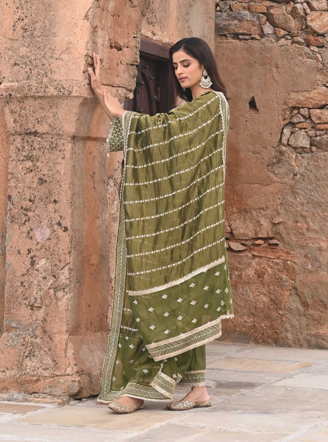 Mulmul Tissue Lovi Brown Dupatta main image 0