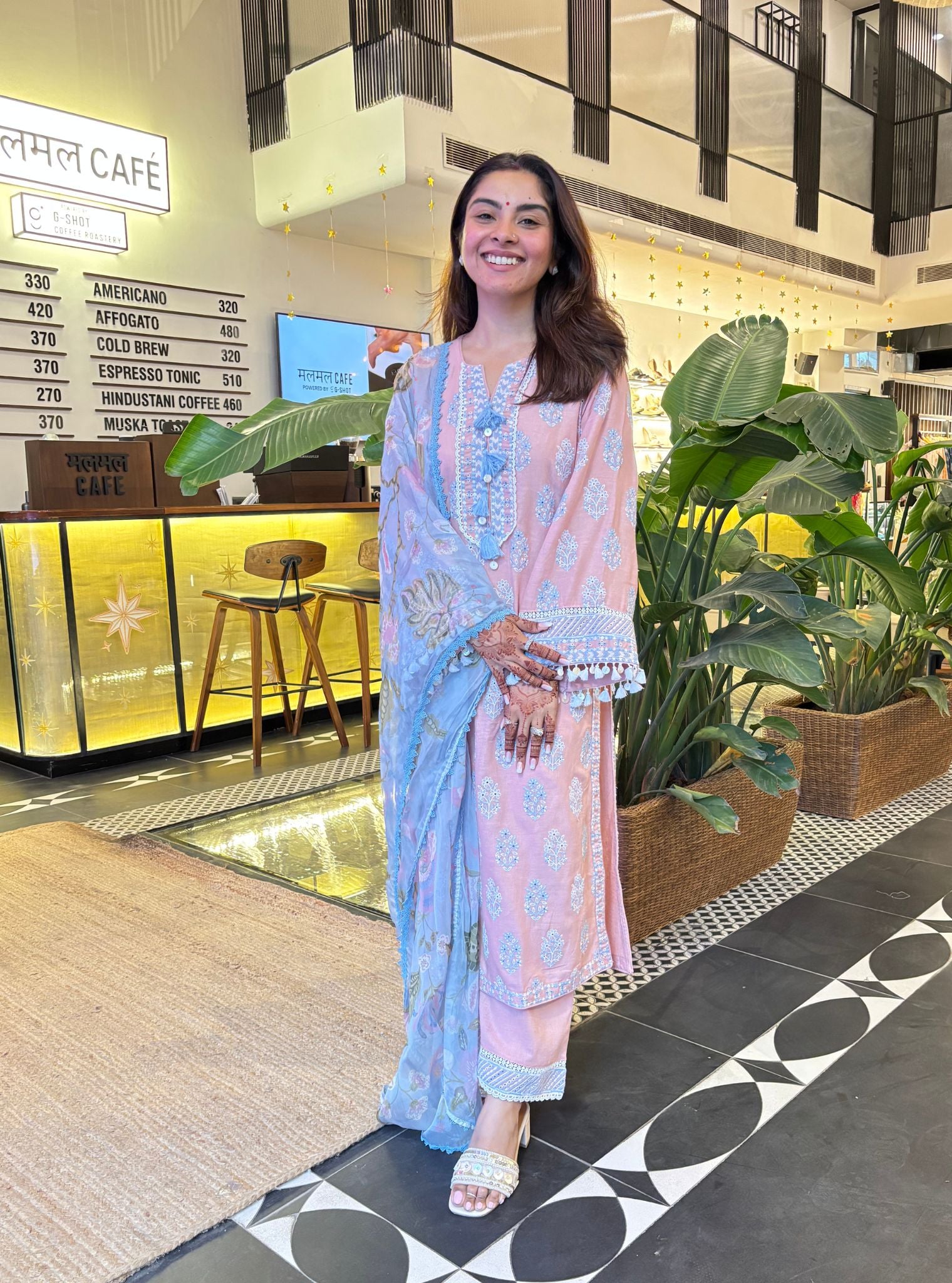 Lume Linen Pink Kurta Set