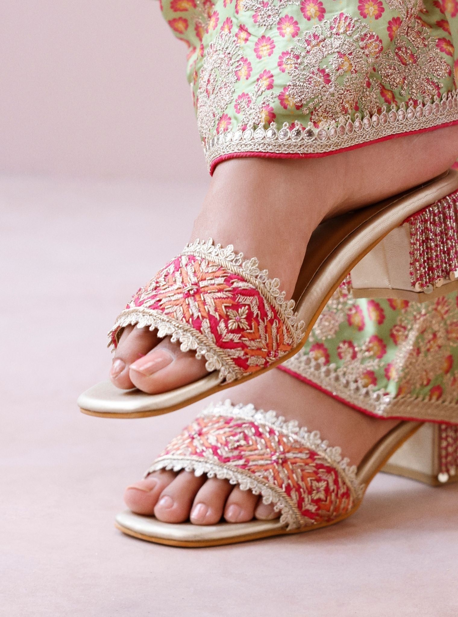 Salvia Fushia Vegan Block Heel