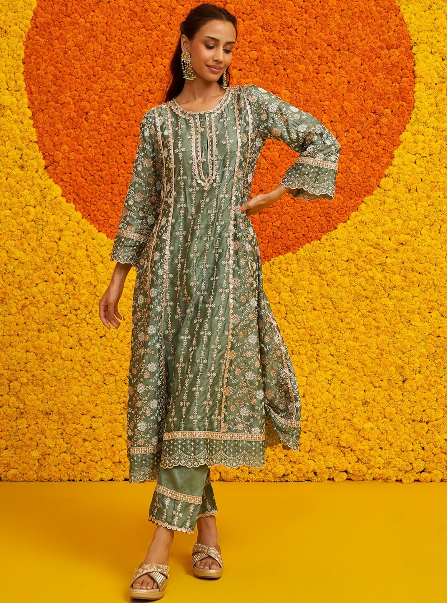 Mulmul HO Silk Saathiya Teal Blue Dupatta